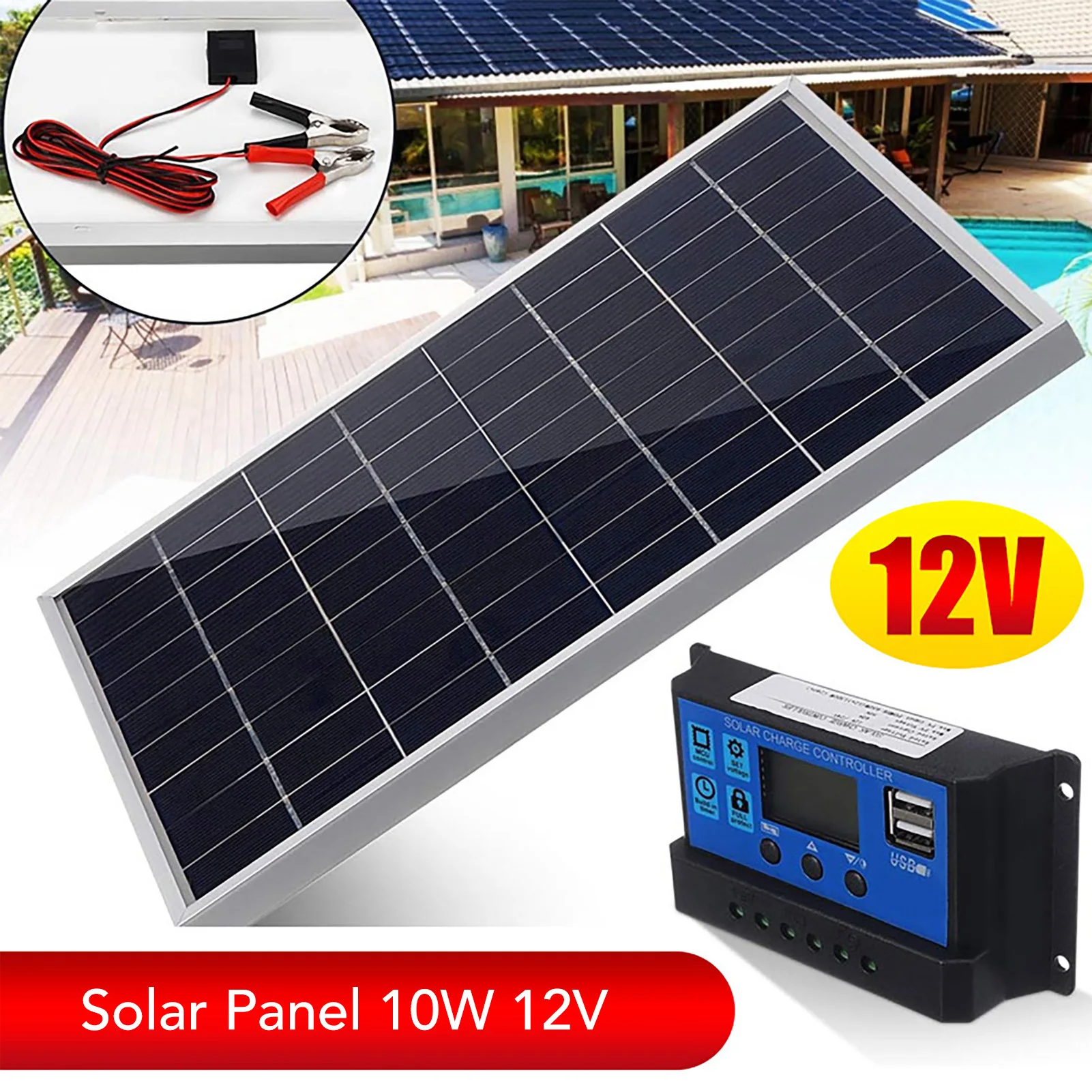 10W Solar Panel Solar Panel 10W 12V Polycrystalline IP65 Waterproof Portable 30A Solar Controller for Outdoor Solar Panel
10W Solar Panel Solar Panel 10W 12V Polycrystalline IP65 Waterproof Portable 30A Solar Controller for Outdoor Solar Panel