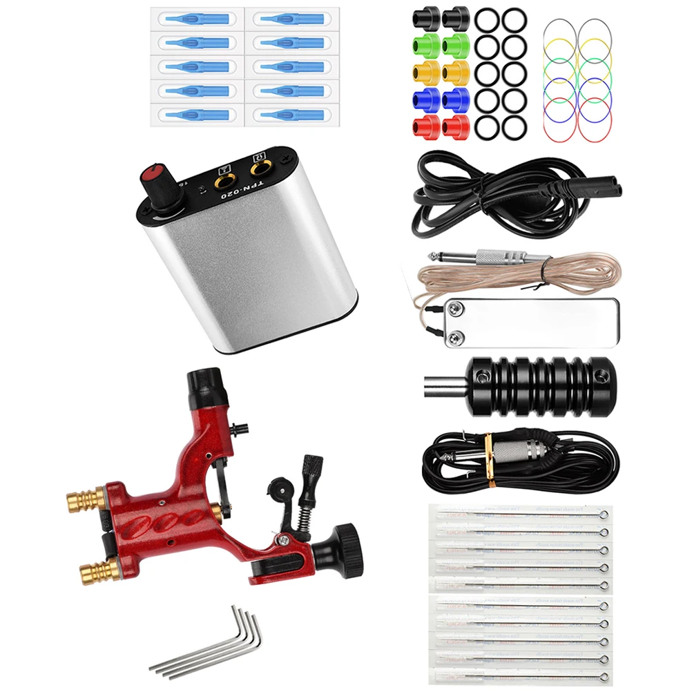 1 set Tattoo Machine Set Red Silver Mini Kit Stable Motor Lightweight Rotary for Learner Hook Line Durable Portable Tattooing
1 set Tattoo Machine Set Red Silver Mini Kit Stable Motor Lightweight Rotary for Learner Hook Line Durable Portable Tattooing