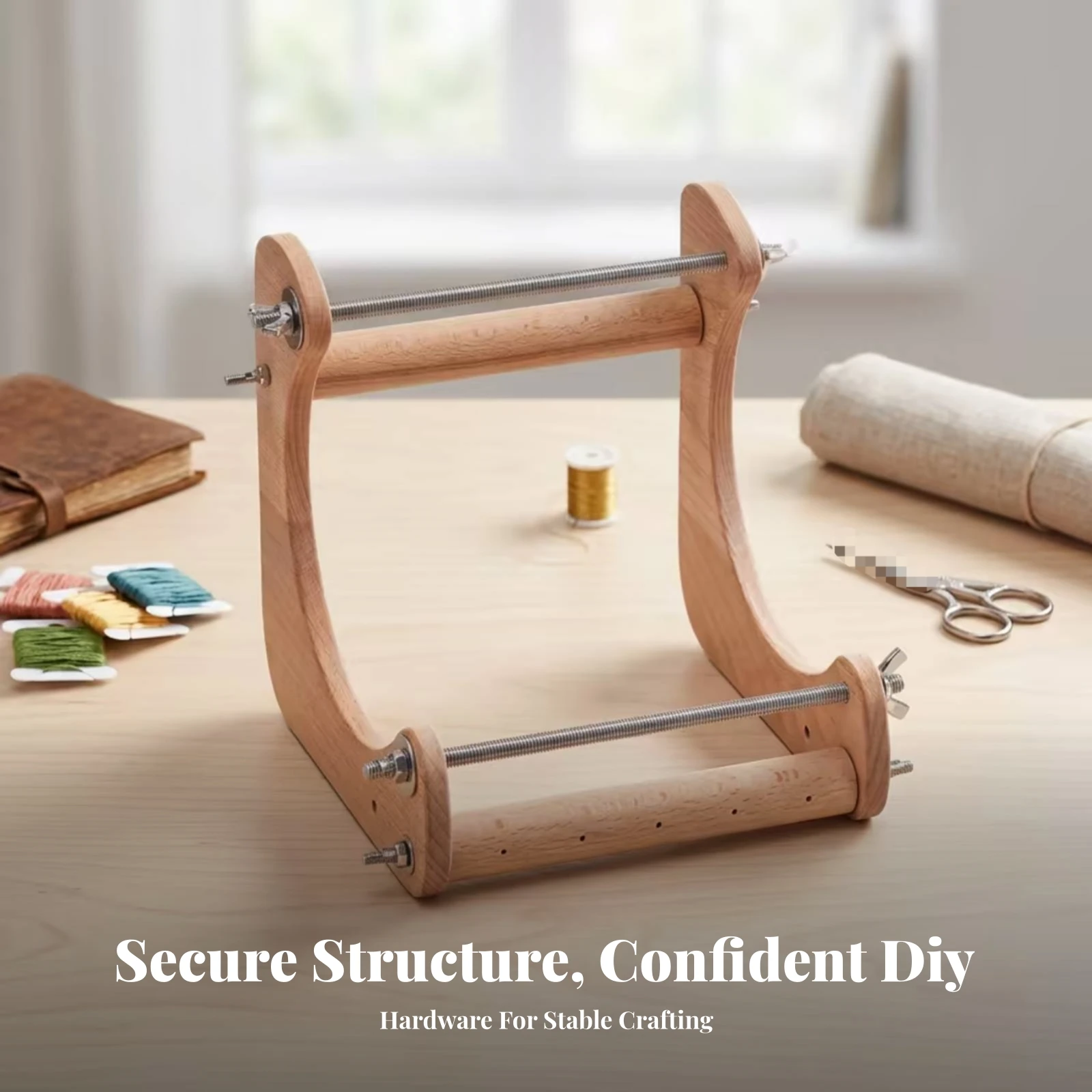 Durable Metal Hardware Wood Bead Loom Adjustable Work Area Sturdy Frame for Neat Bracelet Bead Weaving
Durable Metal Hardware Wood Bead Loom Adjustable Work Area Sturdy Frame for Neat Bracelet Bead Weaving