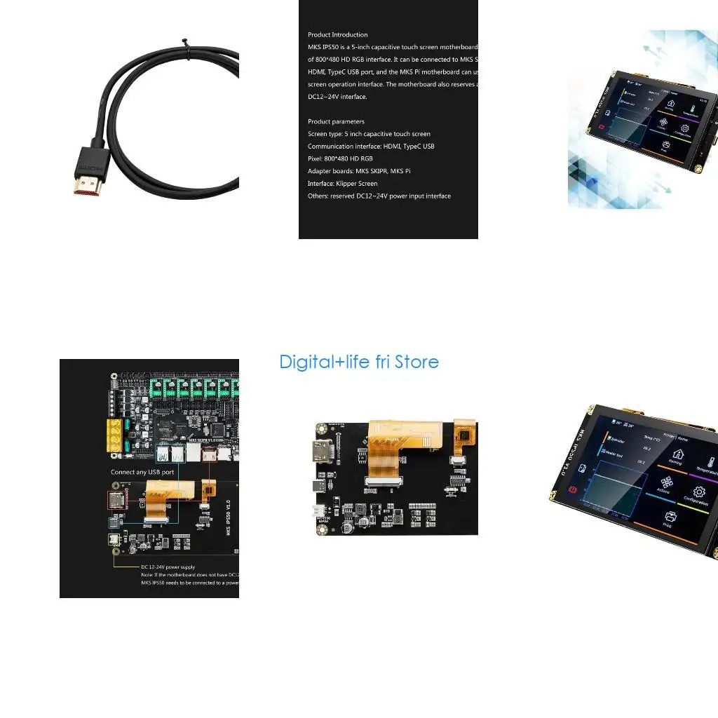 E06D 800x480 Display TFT Display Screen USB Type C 3D Printer Parts Accessories
E06D 800x480 Display TFT Display Screen USB Type C 3D Printer Parts Accessories