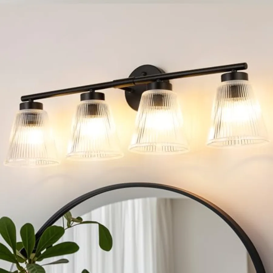 Bathroom Vanity Light, Modern Matte Wall Sconce with Glass Shade, Wall Light fixture, Bath Vintage Wall Mounted Lamps for Mirro
Bathroom Vanity Light, Modern Matte Wall Sconce with Glass Shade, Wall Light fixture, Bath Vintage Wall Mounted Lamps for Mirro