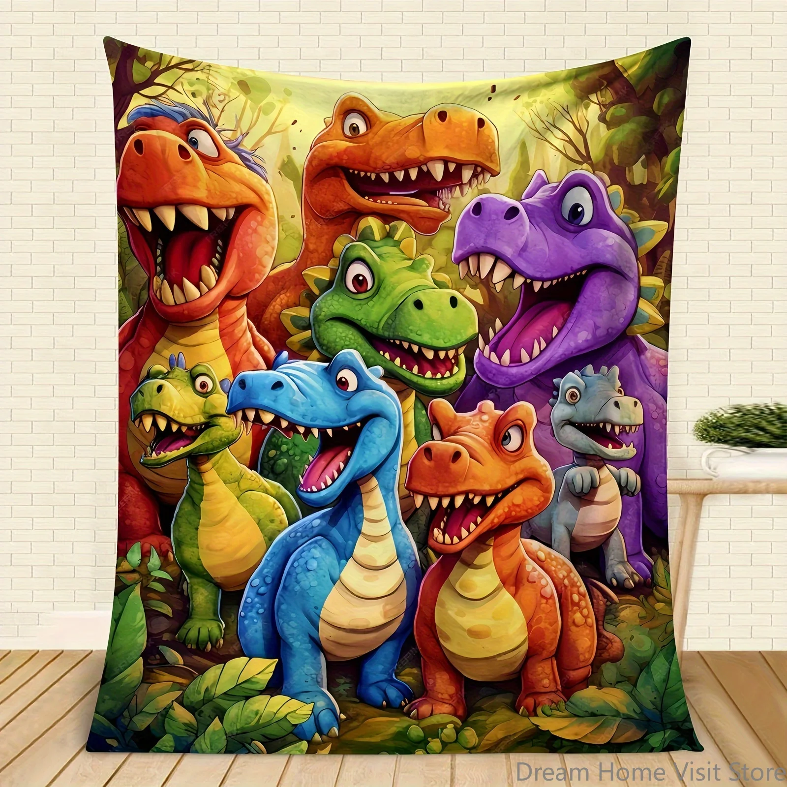 Flannel Throw Blanket Cute Smiling Dinosaurs HD Digital Print,suitable for sofas,beds,offices,travel,camping chairs,warm blanket
Flannel Throw Blanket Cute Smiling Dinosaurs HD Digital Print,suitable for sofas,beds,offices,travel,camping chairs,warm blanket