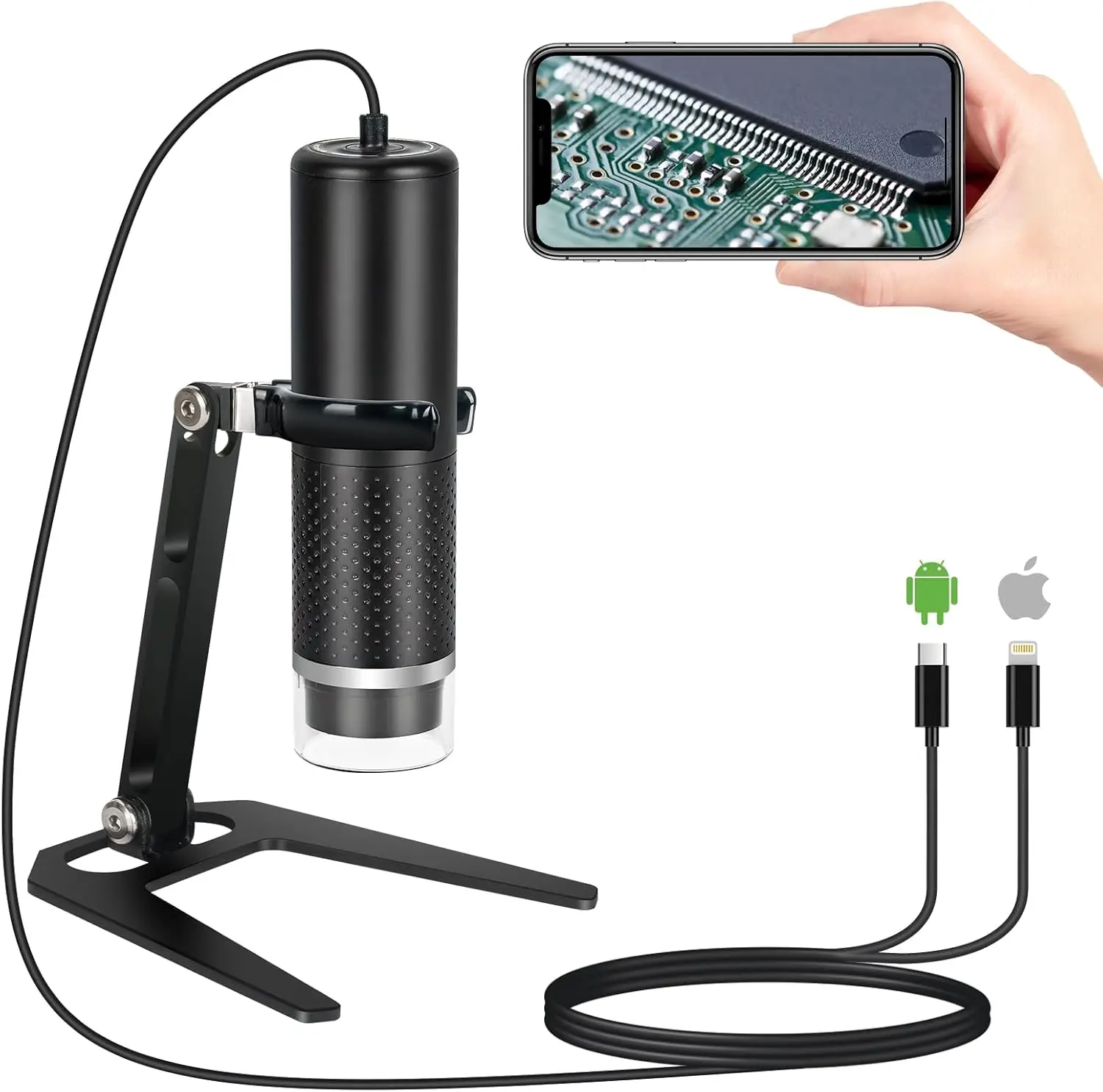 Портативный USB-микроскоп 50x-1600x HD для iOS и Android
Портативный USB-микроскоп 50x-1600x HD для iOS и Android