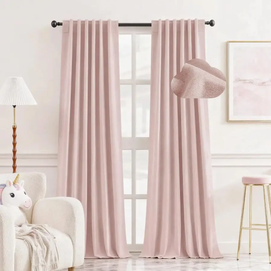 100 Chenille Blackout Curtains for Bedroom Blush Pink Curtains 84 Inch Length 2 Panels for Living Room Nursery Thermal Insulated
100 Chenille Blackout Curtains for Bedroom Blush Pink Curtains 84 Inch Length 2 Panels for Living Room Nursery Thermal Insulated