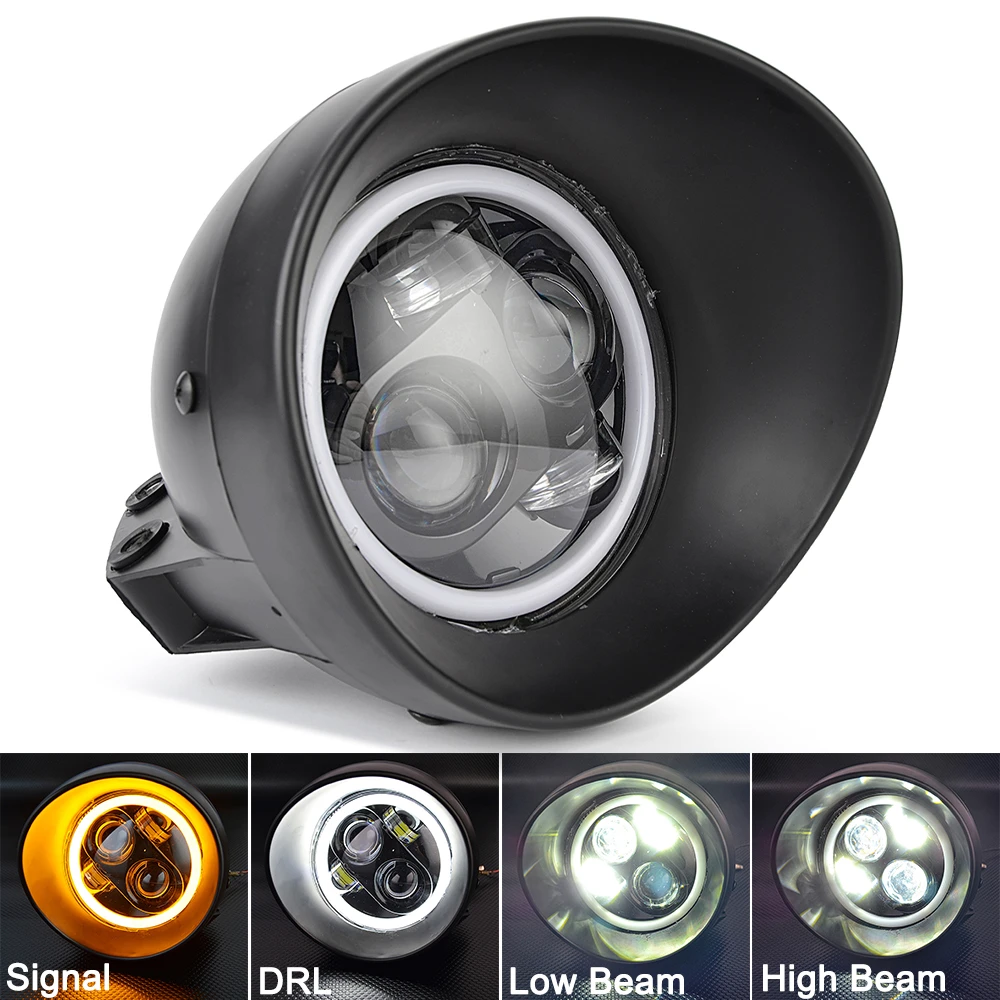 LED 5.75 inch Bullet Motorcycle Headlight For American or metric choppers and bobbers custom applications
LED 5.75 inch Bullet Motorcycle Headlight For American or metric choppers and bobbers custom applications