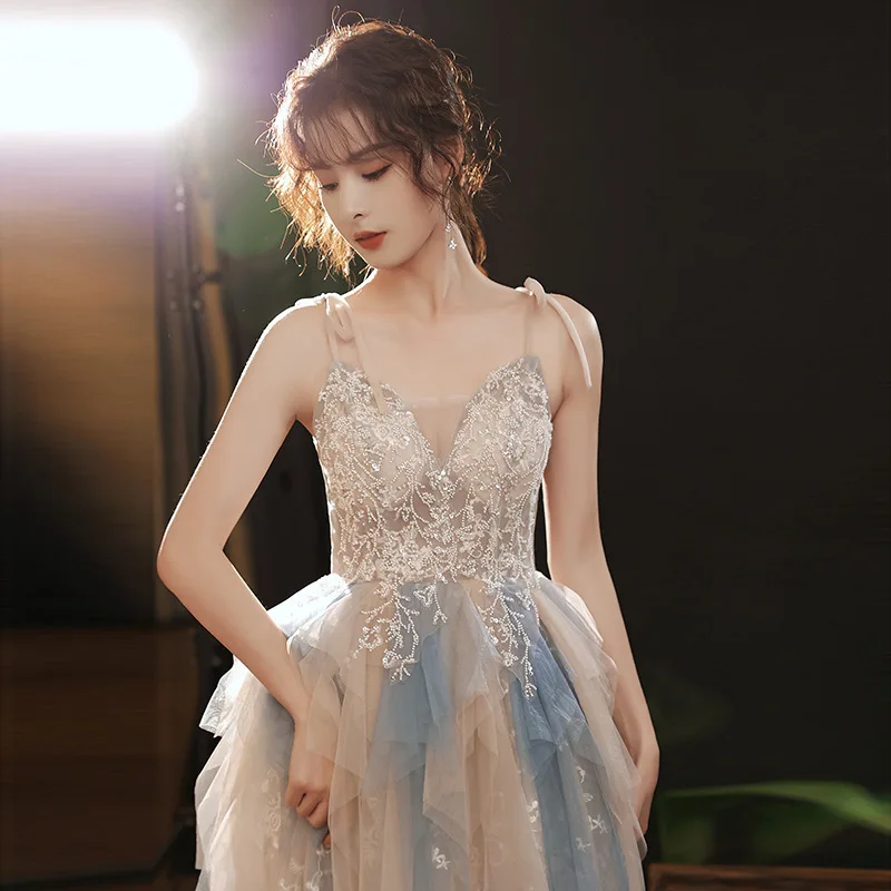 Strap Bridesmaid For Women 2025 New Elegant Banquet Sister Group Socialite Mori Host Evening Wedding Party Dress Spring Summer
Strap Bridesmaid For Women 2025 New Elegant Banquet Sister Group Socialite Mori Host Evening Wedding Party Dress Spring Summer