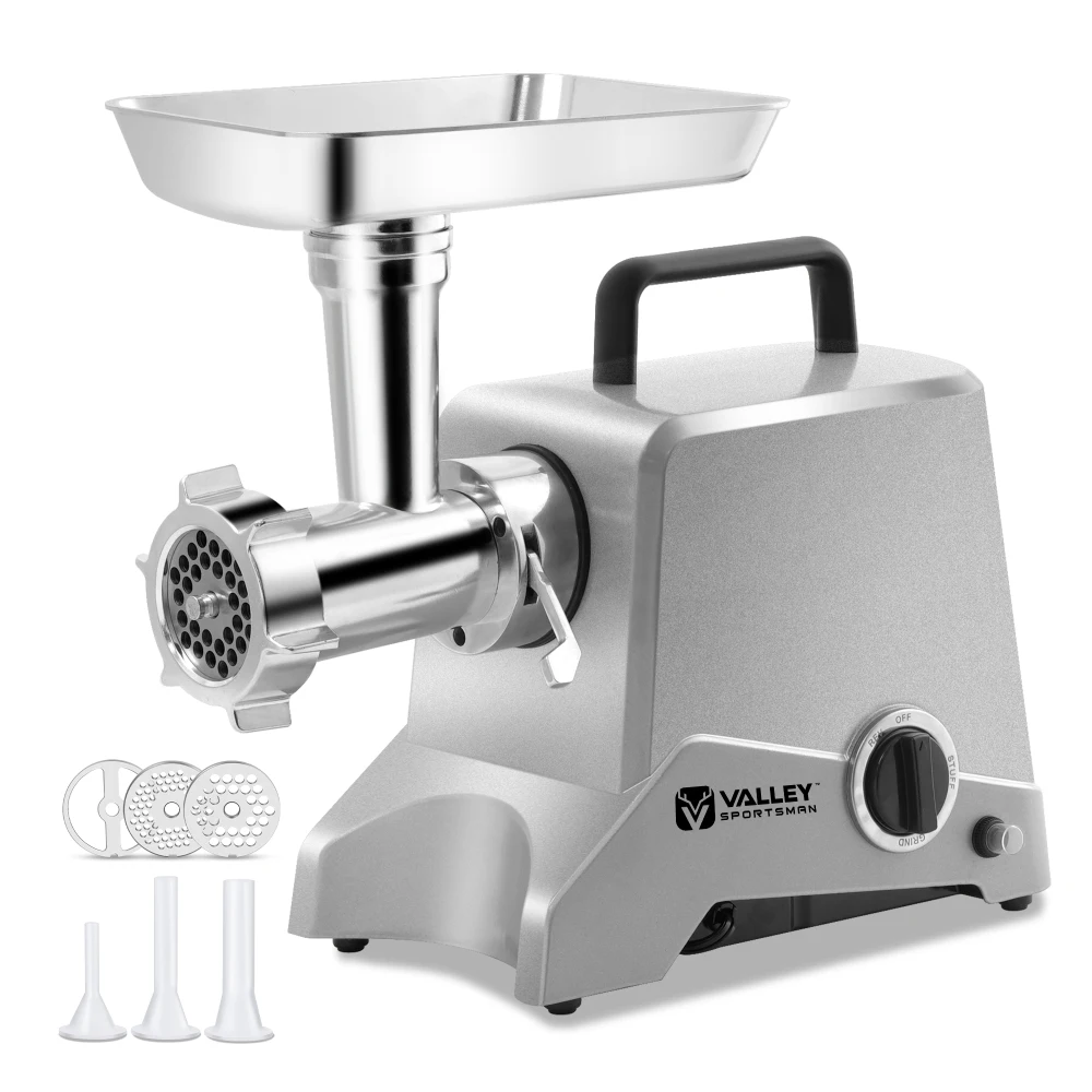 Heavy Duty Electric Meat Grinder Stainless Steel Mincer with Sausage Stuffer Tube ETL Approved for Home Kitchen Use
Heavy Duty Electric Meat Grinder Stainless Steel Mincer with Sausage Stuffer Tube ETL Approved for Home Kitchen Use
