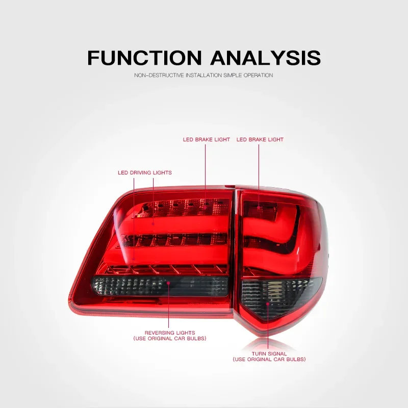 Автомобильные светодиодные задние фонари, аксессуары для Toyota FORTUNER 2011-2016, авто задние противотуманные фары DRL, стоп-сигнал поворота Plug and Play
Автомобильные светодиодные задние фонари, аксессуары для Toyota FORTUNER 2011-2016, авто задние противотуманные фары DRL, стоп-сигнал поворота Plug and Play