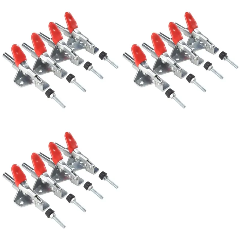 A76X-12Pcs GH-301AM 45Kg Toggle Clamp Quick Release Pull Action Vertical/Horizontal Type Clamps Hand Tool For Woodworking
A76X-12Pcs GH-301AM 45Kg Toggle Clamp Quick Release Pull Action Vertical/Horizontal Type Clamps Hand Tool For Woodworking