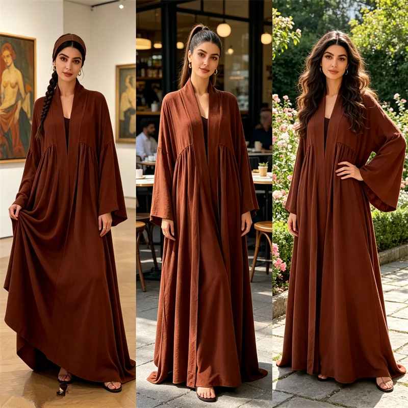 Eid Open Abaya Women Muslim Dress Kimono Ramadan Elegant Cardigan Gown Islam Clothing Dubai Abayas Kebaya Caftan Jalabiya Abayo
Eid Open Abaya Women Muslim Dress Kimono Ramadan Elegant Cardigan Gown Islam Clothing Dubai Abayas Kebaya Caftan Jalabiya Abayo