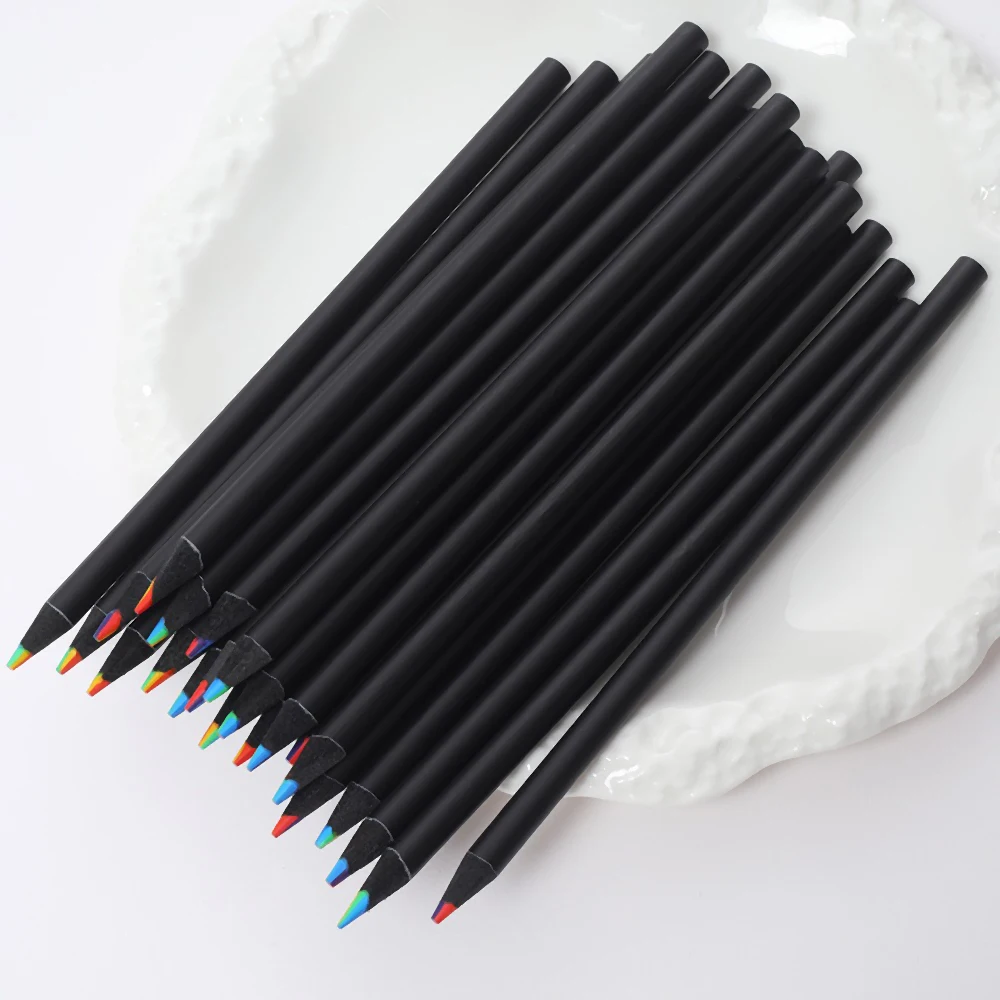 4 Pcs 7-color Same-core Colored Pencils Black Wood Rainbow Pen Creative Kawaii Children's Gift Graffiti Painting Rainbow Pencil
4 Pcs 7-color Same-core Colored Pencils Black Wood Rainbow Pen Creative Kawaii Children's Gift Graffiti Painting Rainbow Pencil
