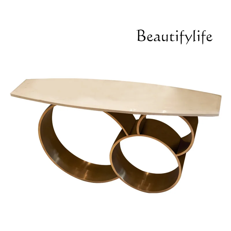 Post-Modern Mild Luxury Marble Console Nordic Minimalism Living Room Stainless Steel Home Hallway Table
Post-Modern Mild Luxury Marble Console Nordic Minimalism Living Room Stainless Steel Home Hallway Table