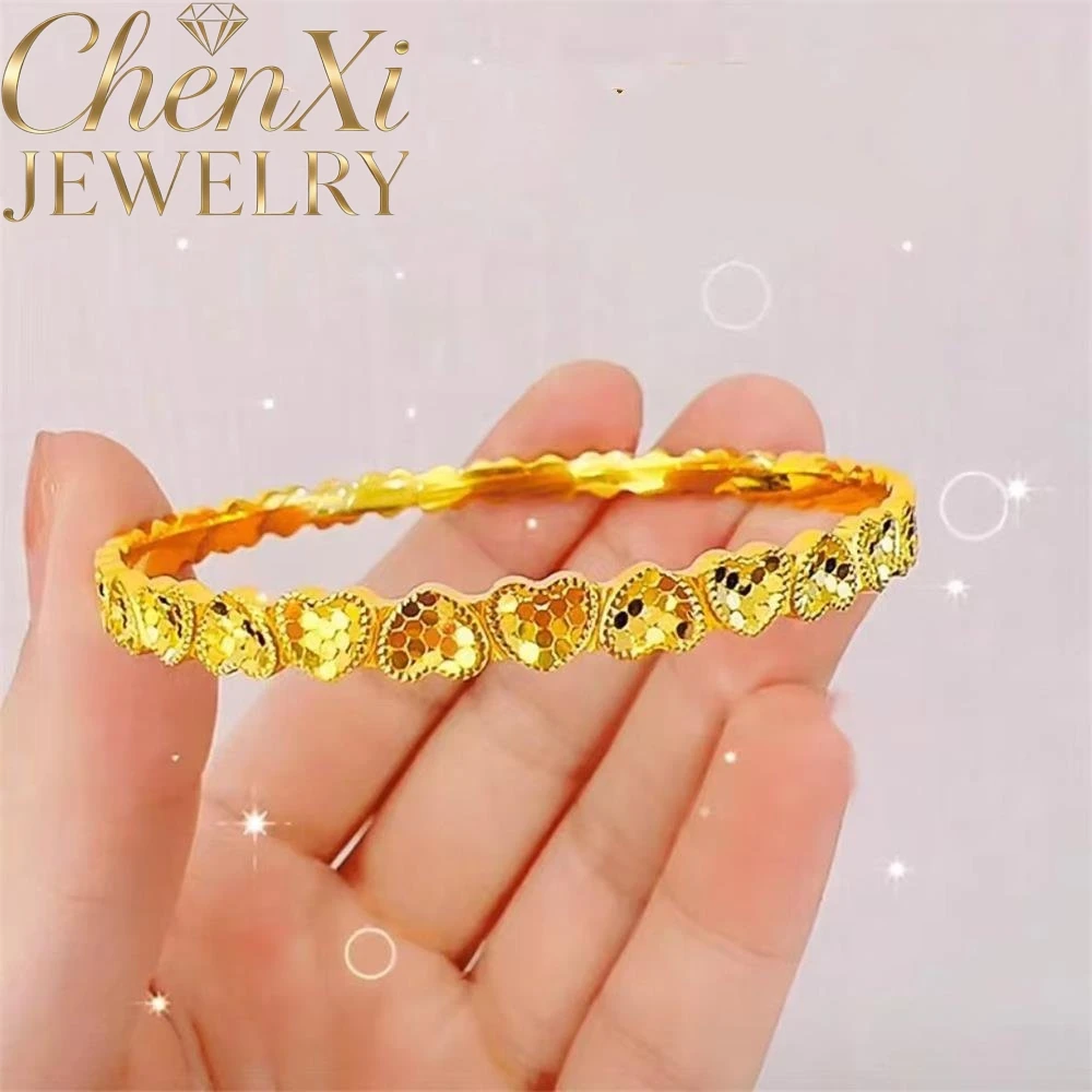 Sand Gold Heart Honeycomb Dragon Scale Bracelet Luxury Quality Fashion Fine Jewelry Exquisite Elegant Popular Charms High-End
Sand Gold Heart Honeycomb Dragon Scale Bracelet Luxury Quality Fashion Fine Jewelry Exquisite Elegant Popular Charms High-End