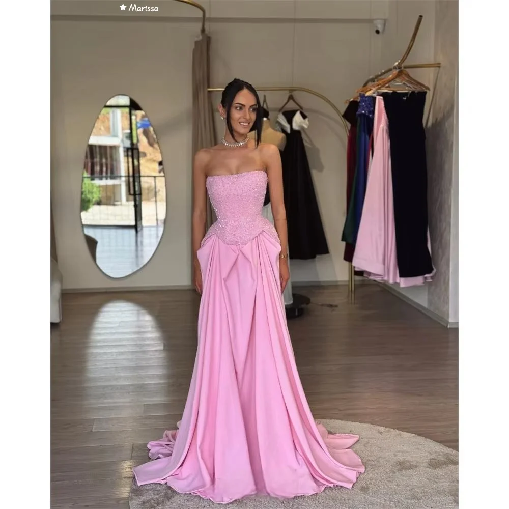 Marissa Custom Made Gala Dress Evening Dresses Woman Elegant Prom Dresses 2025 A-line Pink Partial Sequins Ball Gowns Party Long
Marissa Custom Made Gala Dress Evening Dresses Woman Elegant Prom Dresses 2025 A-line Pink Partial Sequins Ball Gowns Party Long