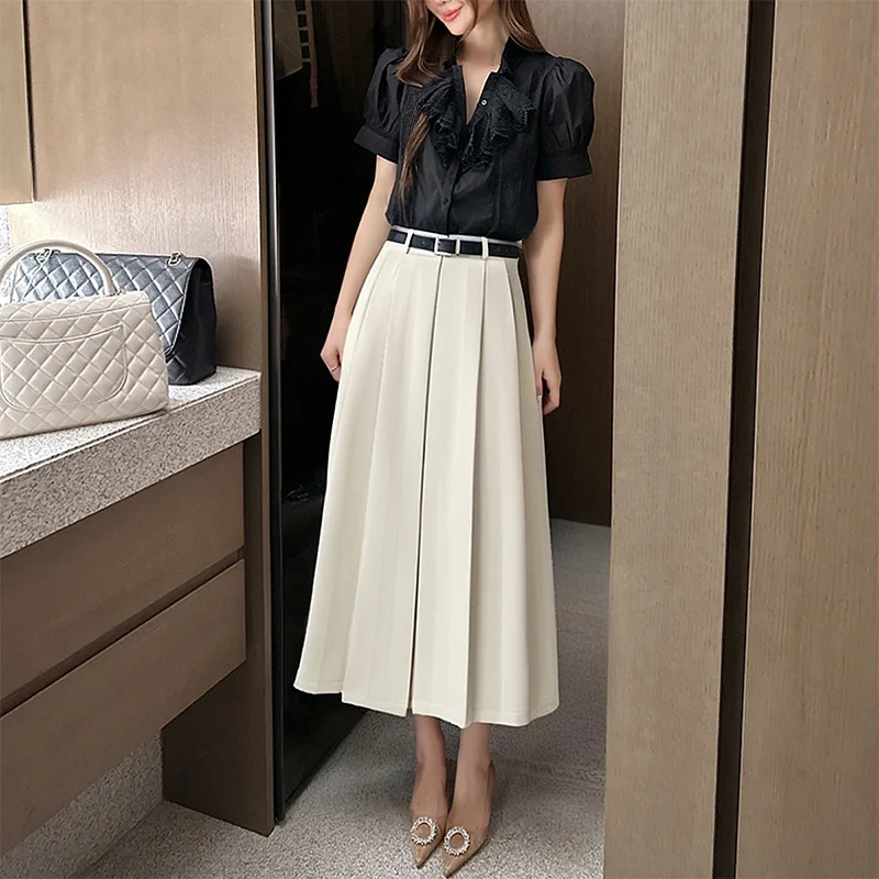 White suit skirt for women2026Spring and summer new high-waisted Korean styleaPleated skirt for petite women that makes you look
White suit skirt for women2026Spring and summer new high-waisted Korean styleaPleated skirt for petite women that makes you look
