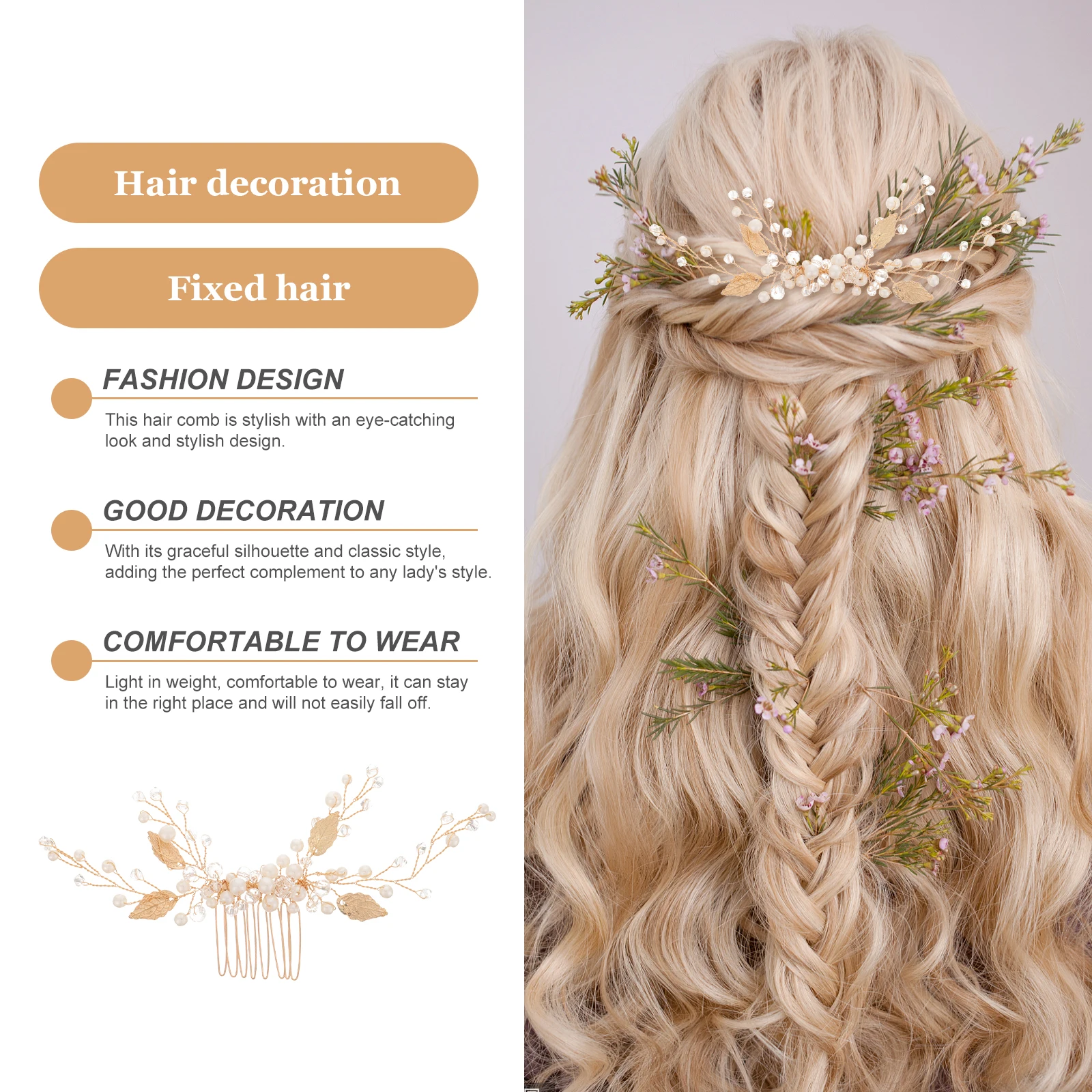 Золотая свадебная расческа для волос, свадебный головной убор, элегантная заколка для волос с жемчугом, декоративные свадебные аксессуары для волос, свадебный головной убор
Золотая свадебная расческа для волос, свадебный головной убор, элегантная заколка для волос с жемчугом, декоративные свадебные аксессуары для волос, свадебный головной убор