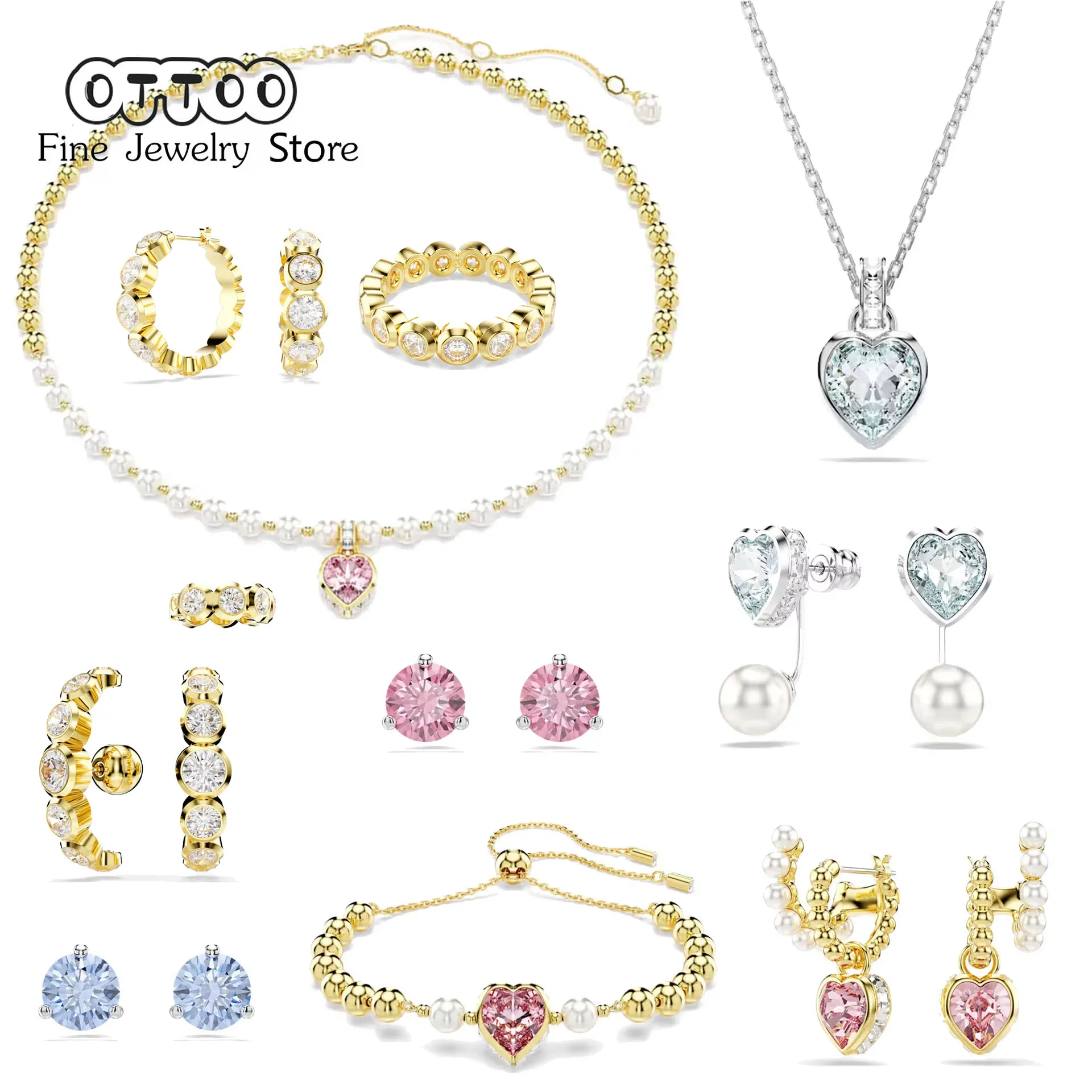 Original 2025 Fine Jewelry Set for Women Heart Pearl Necklace Pink Love Heart Crystal Earrings Necklace Jewelry Romantic Gift
Original 2025 Fine Jewelry Set for Women Heart Pearl Necklace Pink Love Heart Crystal Earrings Necklace Jewelry Romantic Gift