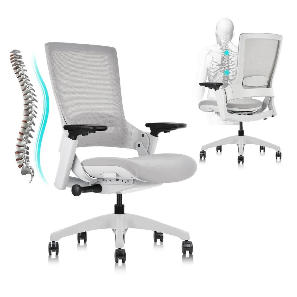 Office Chair Swivel Executive Chair, Adjustable Ergonomic Computer Chair with 3D Armrest and Lumbar Support, Mesh Backrest Task
Office Chair Swivel Executive Chair, Adjustable Ergonomic Computer Chair with 3D Armrest and Lumbar Support, Mesh Backrest Task