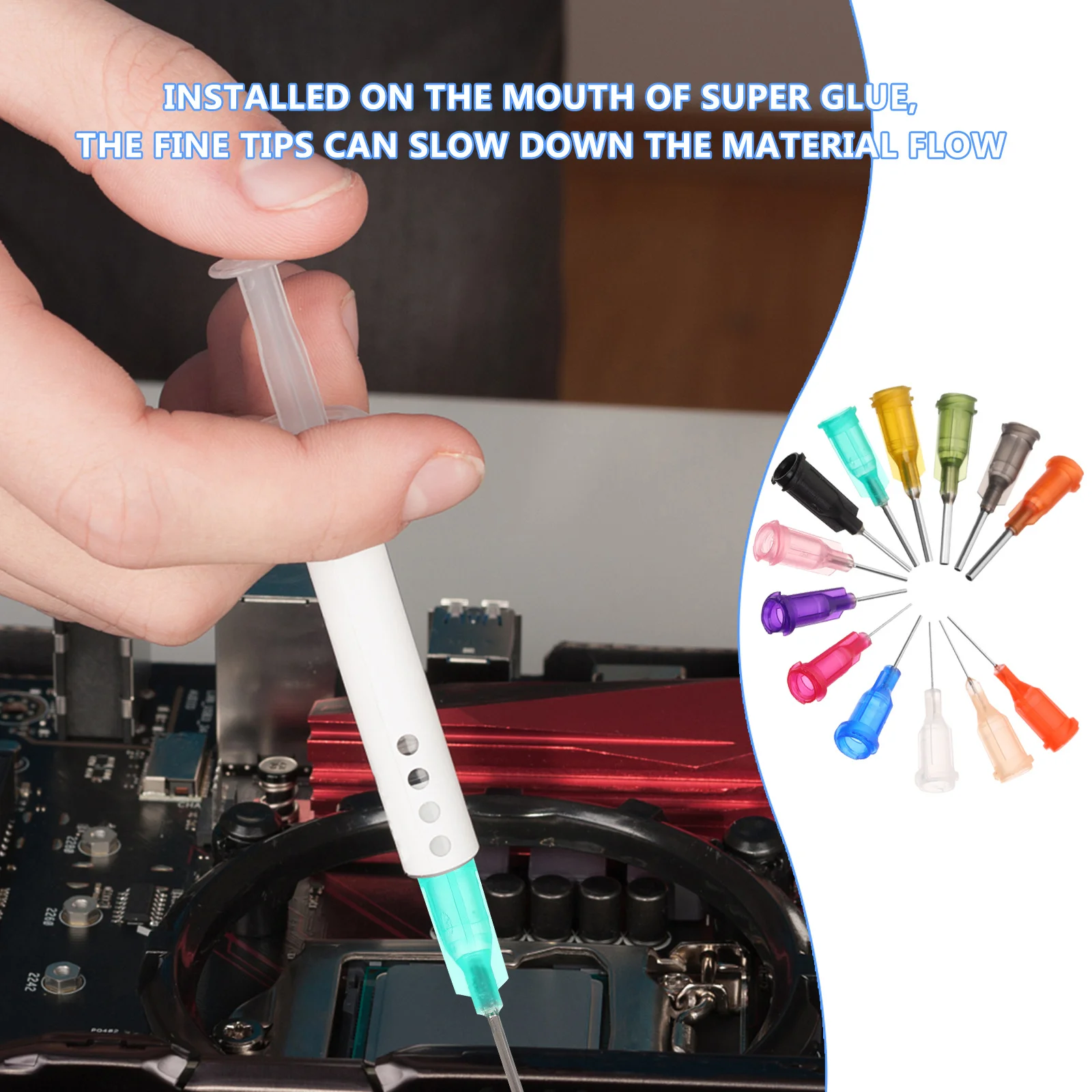 60Pcs Stainless Steel Dispenser Needle Tips Blunt End for Precise Gluing Small Spaces Leak Proof Industrial Grade
60Pcs Stainless Steel Dispenser Needle Tips Blunt End for Precise Gluing Small Spaces Leak Proof Industrial Grade