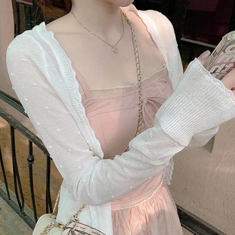 Sun Protection Ice Silk Open Cardigan Women's Thin Shoulder Shawl Outerwear Summer Top Long Sleeve Short Length Slim Fit
Sun Protection Ice Silk Open Cardigan Women's Thin Shoulder Shawl Outerwear Summer Top Long Sleeve Short Length Slim Fit