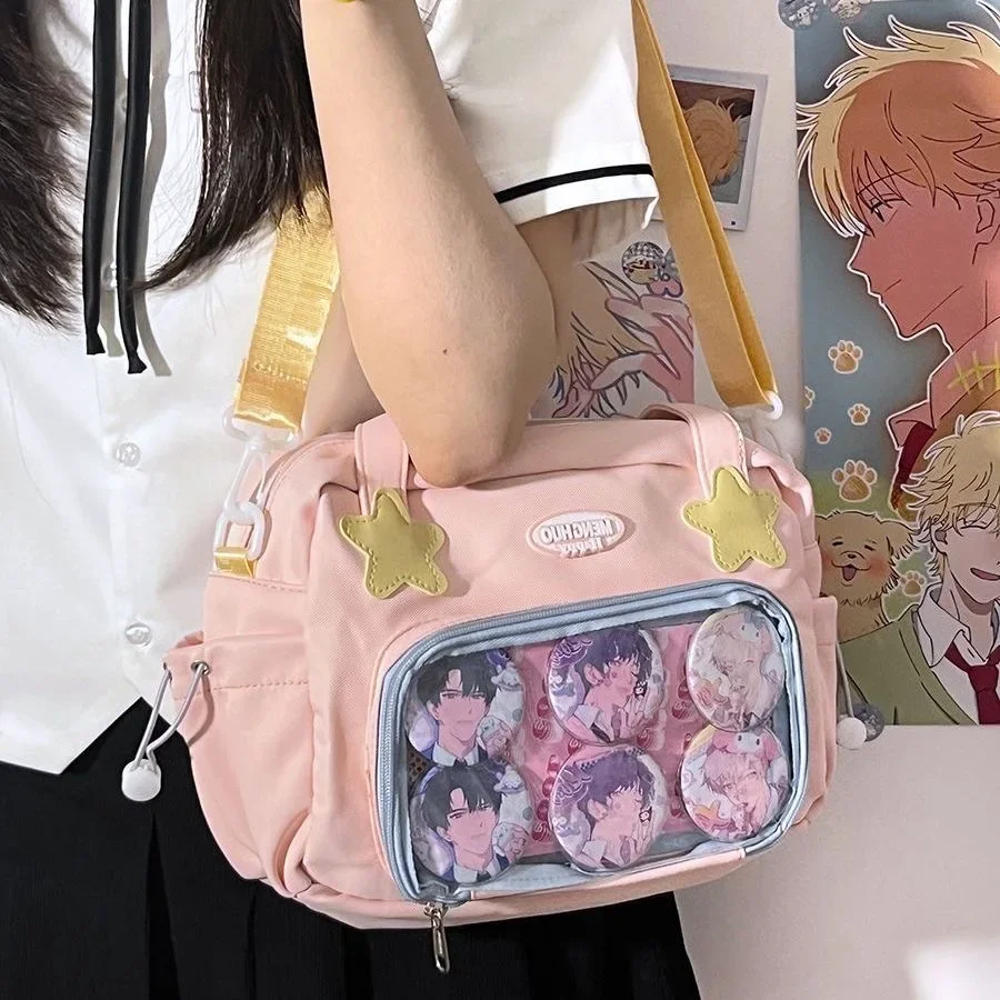 Kawaii Japanese 3Ways Small Itabag Handbags and Purses JK Backpack Women Transparent Clear Crossbody Bags Girls Patchwork Color
Kawaii Japanese 3Ways Small Itabag Handbags and Purses JK Backpack Women Transparent Clear Crossbody Bags Girls Patchwork Color