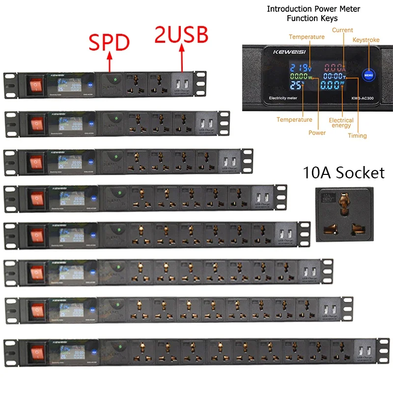Удлинитель защиты от перенапряжения PDU, распределение мощности с цифровым прибором для измерения напряжения, 2-контактная розетка с 2 USB
Удлинитель защиты от перенапряжения PDU, распределение мощности с цифровым прибором для измерения напряжения, 2-контактная розетка с 2 USB