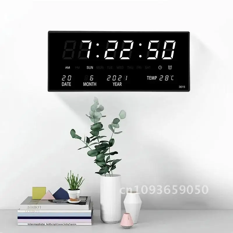 Luminous Table Wall Clock Alarm Hourly Chiming Temperature Date Electronic Clock Decoration LED with Plug Clock Digital Calendar
Luminous Table Wall Clock Alarm Hourly Chiming Temperature Date Electronic Clock Decoration LED with Plug Clock Digital Calendar