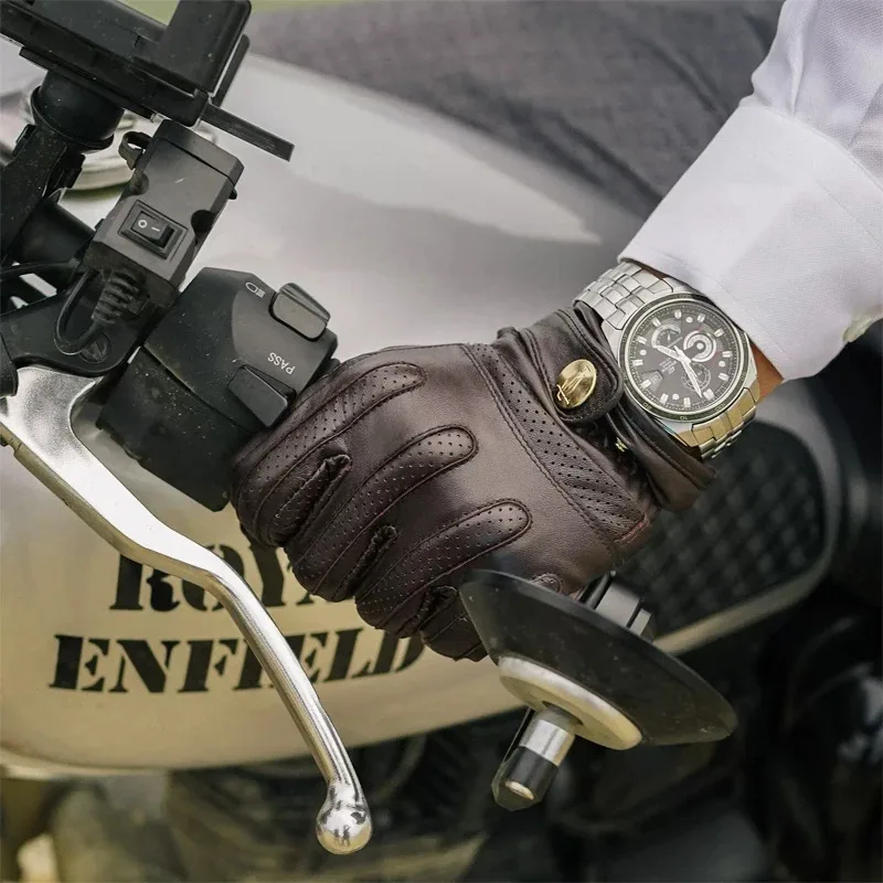 Retro Vintage Goatskin Motorbike Riding Leather Gloves Moto for Motorcyclists, Breathable ,Touchscreen,Cycling Glove for men
Retro Vintage Goatskin Motorbike Riding Leather Gloves Moto for Motorcyclists, Breathable ,Touchscreen,Cycling Glove for men