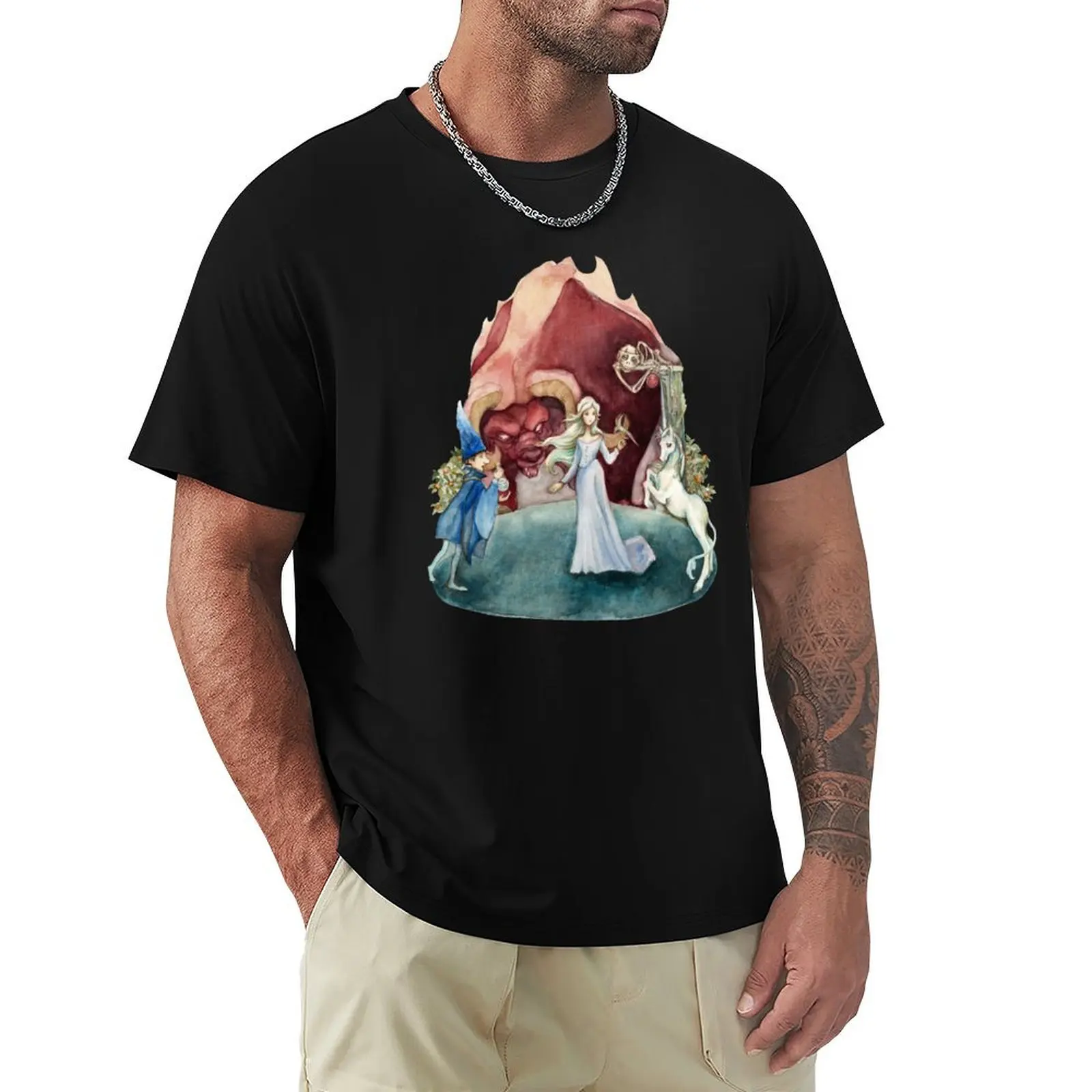 The Last Unicorn Medieval Skeleton Scene T-Shirt anime tshirt summer 2025 funny t shirts for men
The Last Unicorn Medieval Skeleton Scene T-Shirt anime tshirt summer 2025 funny t shirts for men