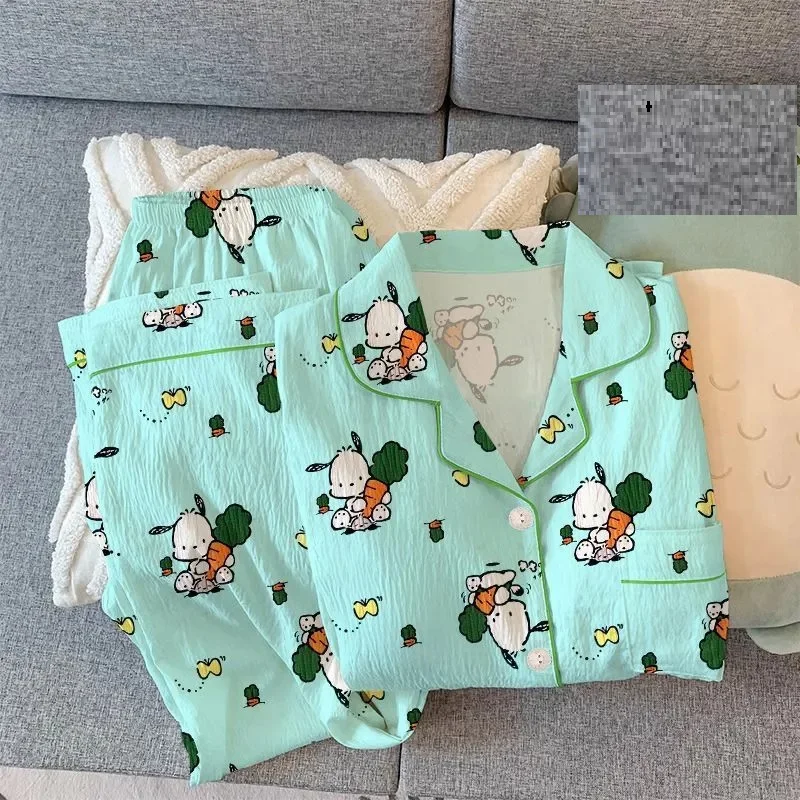 Sanrio Pochacco женские пижамные комплекты для сна Kawaii мультфильм весна осень брюки с длинными рукавами одежда для сна студенческая домашняя одежда новинка
Sanrio Pochacco женские пижамные комплекты для сна Kawaii мультфильм весна осень брюки с длинными рукавами одежда для сна студенческая домашняя одежда новинка