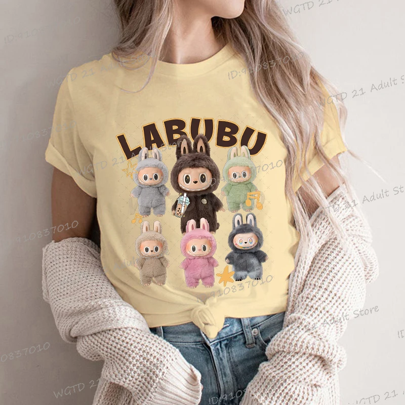 Labubu Cartoon Print Men Women T Shirt Polyester Crew Neck Short Sleeve Tops Cartoon Labubu Design Summer Couple T-shirts
Labubu Cartoon Print Men Women T Shirt Polyester Crew Neck Short Sleeve Tops Cartoon Labubu Design Summer Couple T-shirts