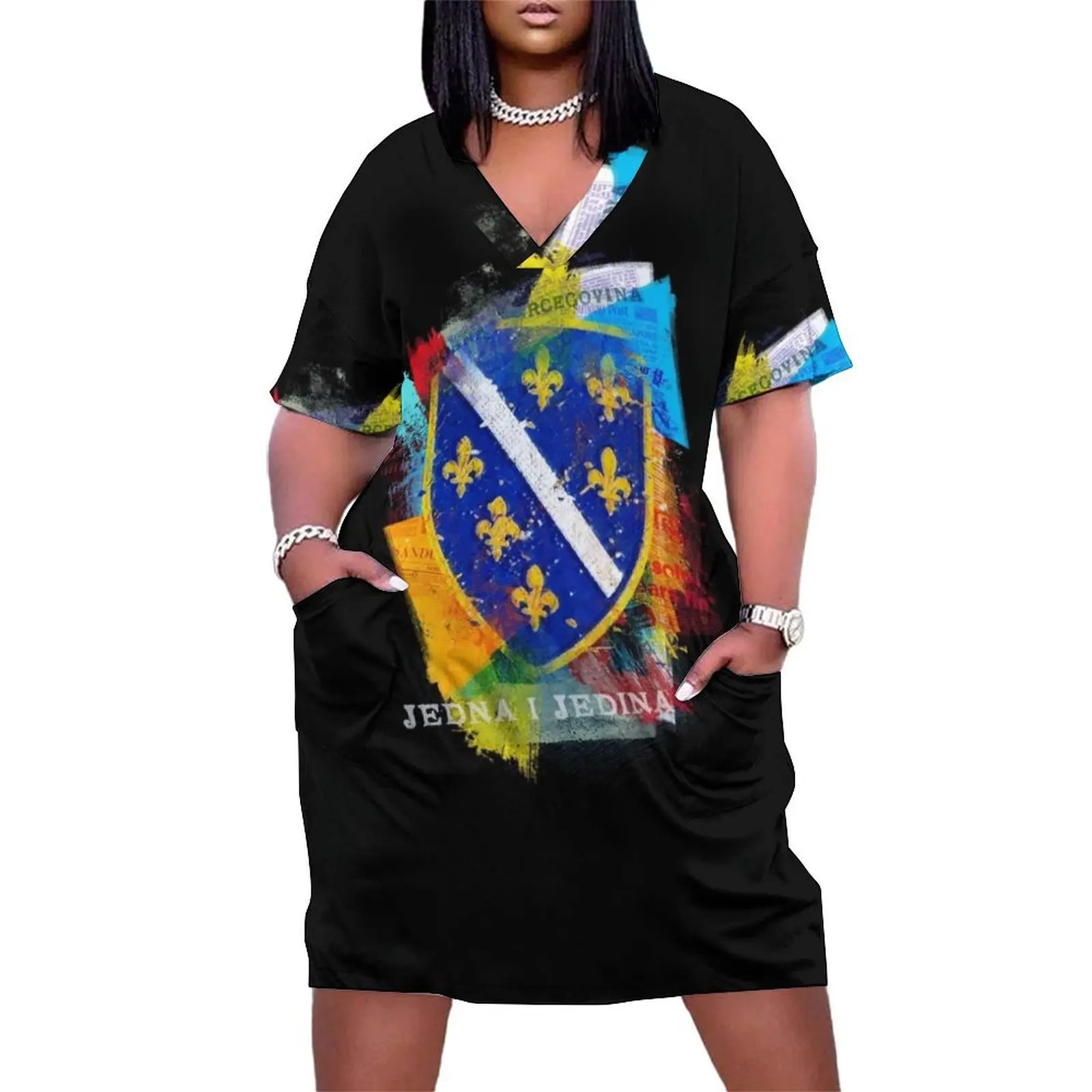Bosnian Coat Of Arms - For All Bosnians Loose Pocket Dress summer dress daily women dresses
Bosnian Coat Of Arms - For All Bosnians Loose Pocket Dress summer dress daily women dresses