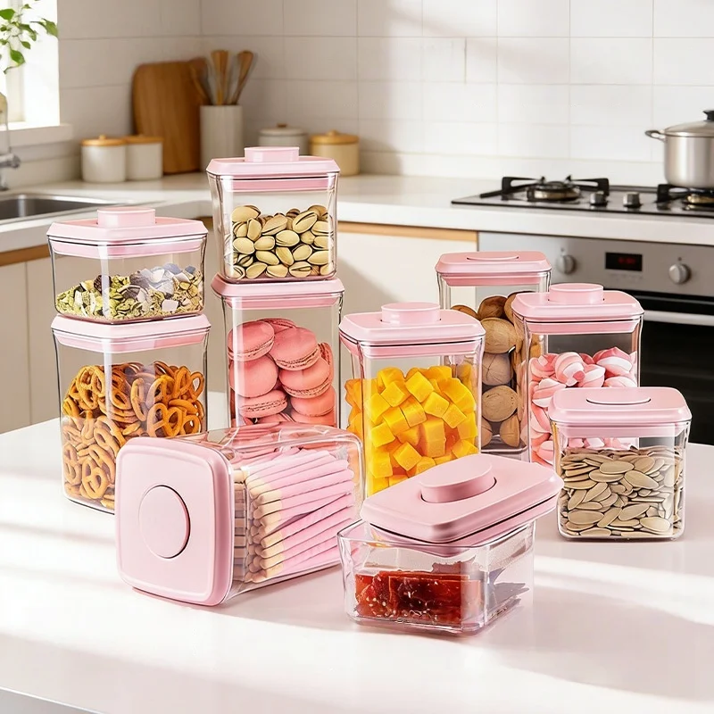 Airtight Food Storage Jars Kitchen Organizer Jars with Pop Up Lids BPA Free Clear Suitable for Dry Foods and Nuts
Airtight Food Storage Jars Kitchen Organizer Jars with Pop Up Lids BPA Free Clear Suitable for Dry Foods and Nuts