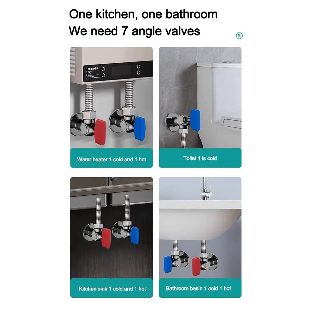 High Quality Red Blue Water Control Valve Brass Cold and Hot Distinction Corner Valve Shut Off Valve Kitchen
High Quality Red Blue Water Control Valve Brass Cold and Hot Distinction Corner Valve Shut Off Valve Kitchen