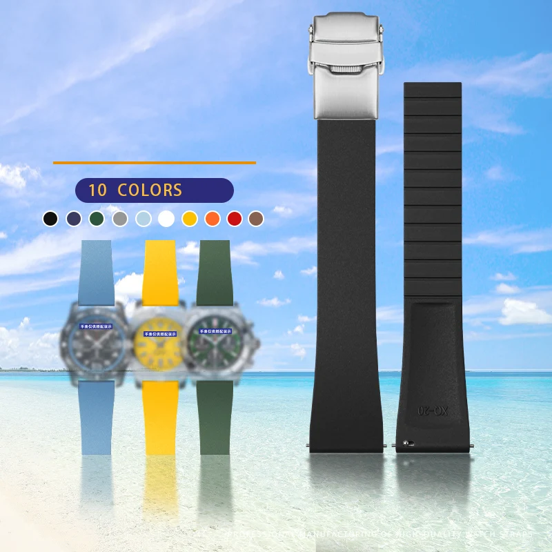 Fluoro Rubber Watch Band FKM Strap 20mm 22mm Quick Release watchband Adjustable Universal long Fluororubber Bracelet
Fluoro Rubber Watch Band FKM Strap 20mm 22mm Quick Release watchband Adjustable Universal long Fluororubber Bracelet