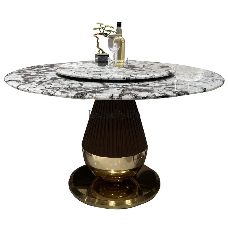 pg55Postmodern Hong Kong Style Marble Dining Table Italian Light Luxury Restaurant Home Round Table
pg55Postmodern Hong Kong Style Marble Dining Table Italian Light Luxury Restaurant Home Round Table