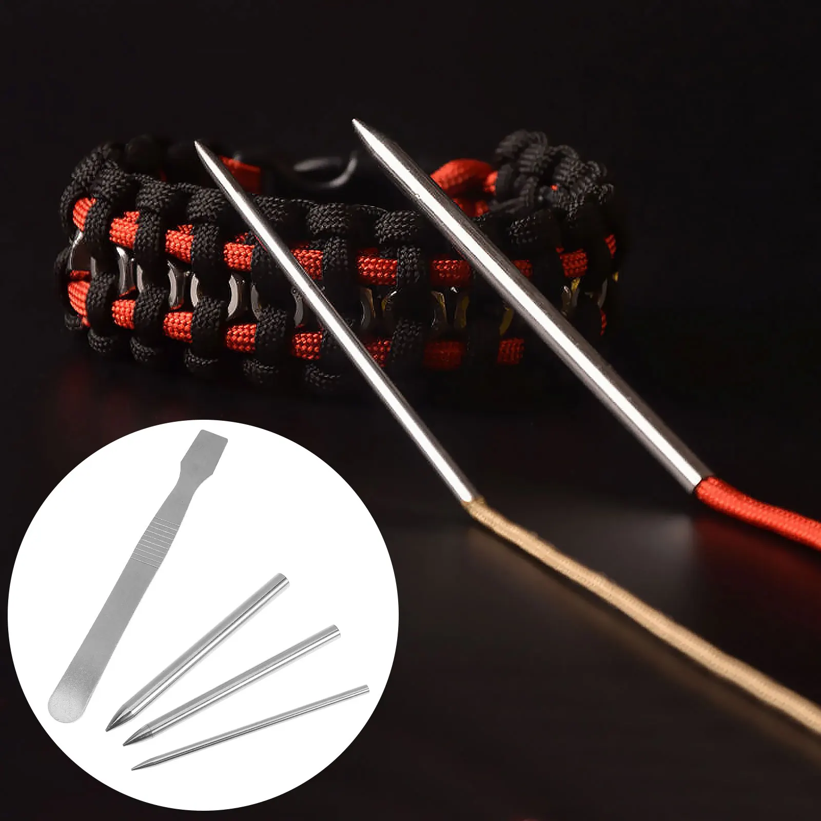 Lacing Needle Bracelet DIY Tools Leathercraft Mitt Repair Glove Lace Kit Stainless Steel Umbrella Rope Weaving Spike
Lacing Needle Bracelet DIY Tools Leathercraft Mitt Repair Glove Lace Kit Stainless Steel Umbrella Rope Weaving Spike