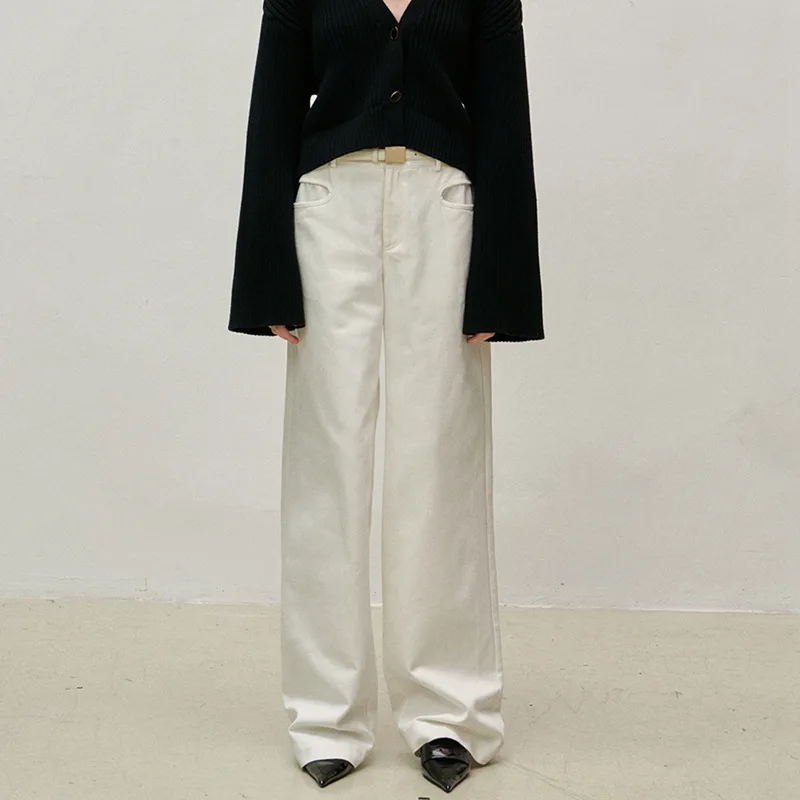 Cotton Jeans Female Commuter High Waist Straight Leg Pants Wide Leg Pants 2023
Cotton Jeans Female Commuter High Waist Straight Leg Pants Wide Leg Pants 2023