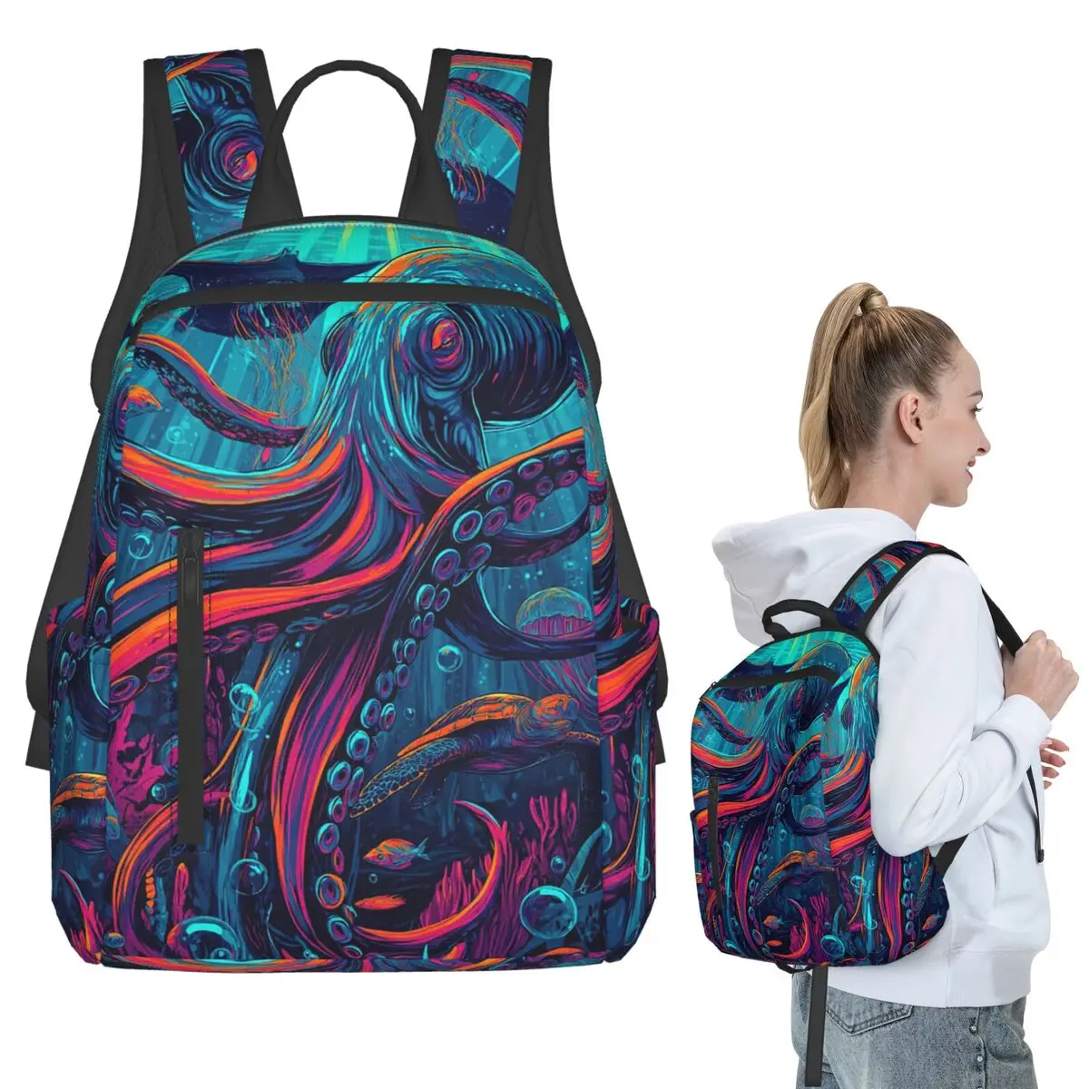 Dreamy Neon Octopus Backpack Student BookBag Kids School Bag Laptop Shoulder Bags Boys Girls
Dreamy Neon Octopus Backpack Student BookBag Kids School Bag Laptop Shoulder Bags Boys Girls