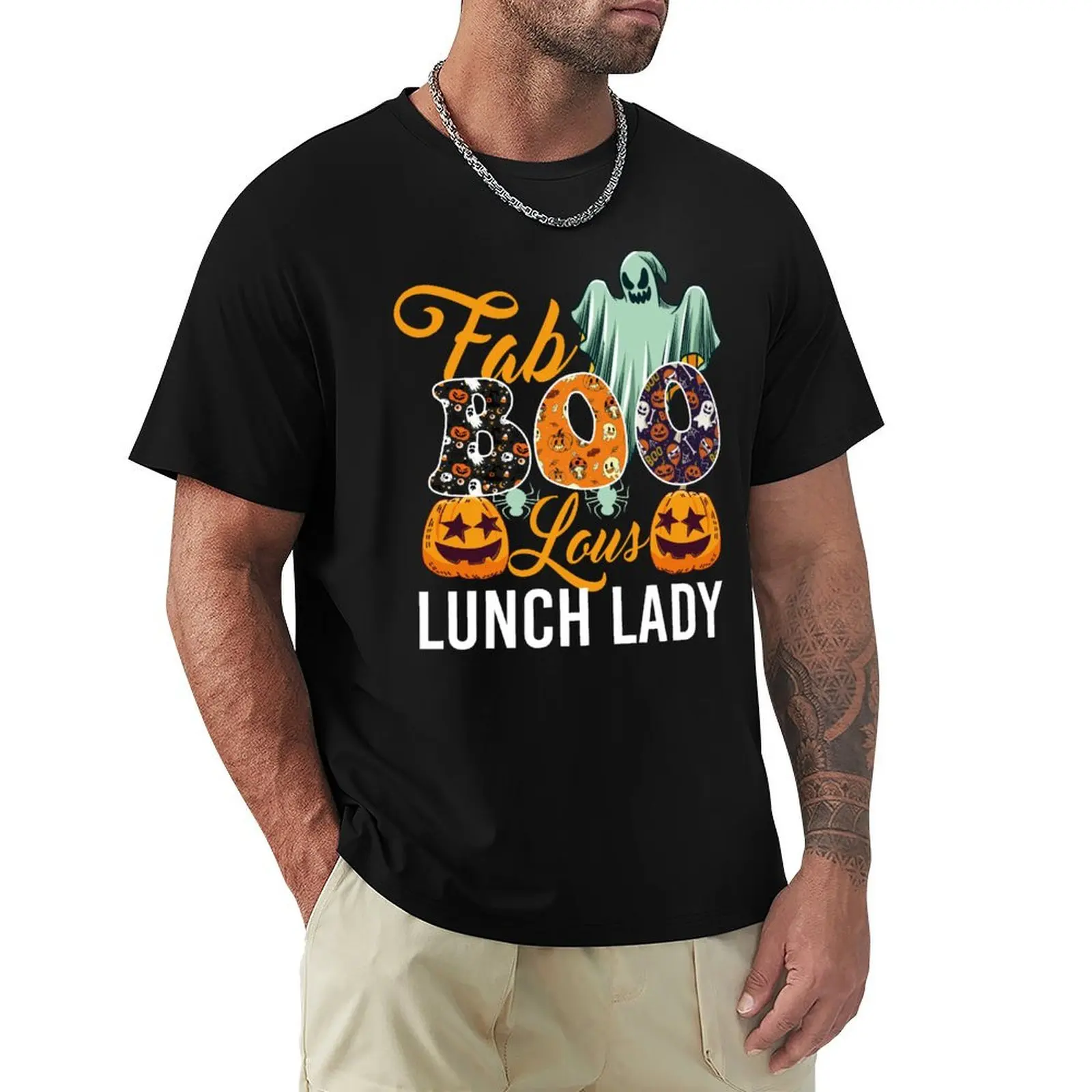 Fab Boo Lous Lunch Lady Cute Ghost Pumpkin Funny Halloween T-Shirt Man t-shirt blanks plus size tops t shirt men 100℅ cotton
Fab Boo Lous Lunch Lady Cute Ghost Pumpkin Funny Halloween T-Shirt Man t-shirt blanks plus size tops t shirt men 100℅ cotton