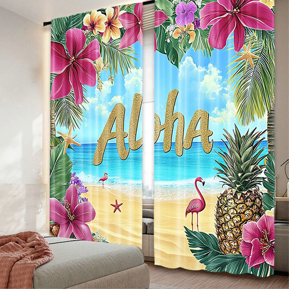 2Pcs Curtain Hawaiian For Party Decorations Tropical Palm Leaves Flower Beach Suitable For Living Room Bedroom And Many Other
2Pcs Curtain Hawaiian For Party Decorations Tropical Palm Leaves Flower Beach Suitable For Living Room Bedroom And Many Other