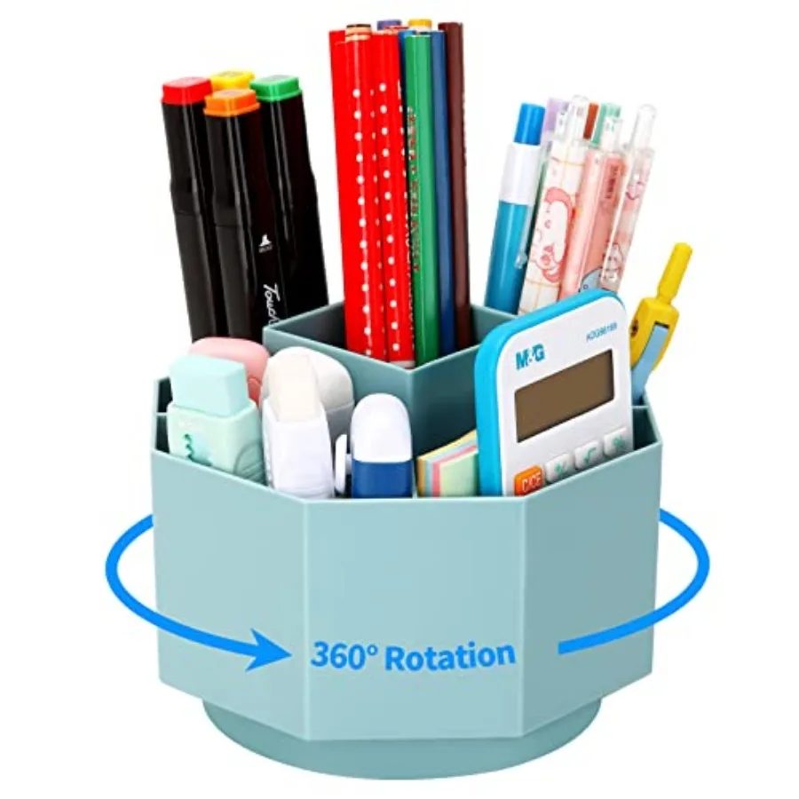 Desk Organizer 360-Degree Rotating Pen Pencil Holder 5 Compartments Desktop Statiory Organizer Home Office Art Supply Storage B
Desk Organizer 360-Degree Rotating Pen Pencil Holder 5 Compartments Desktop Statiory Organizer Home Office Art Supply Storage B