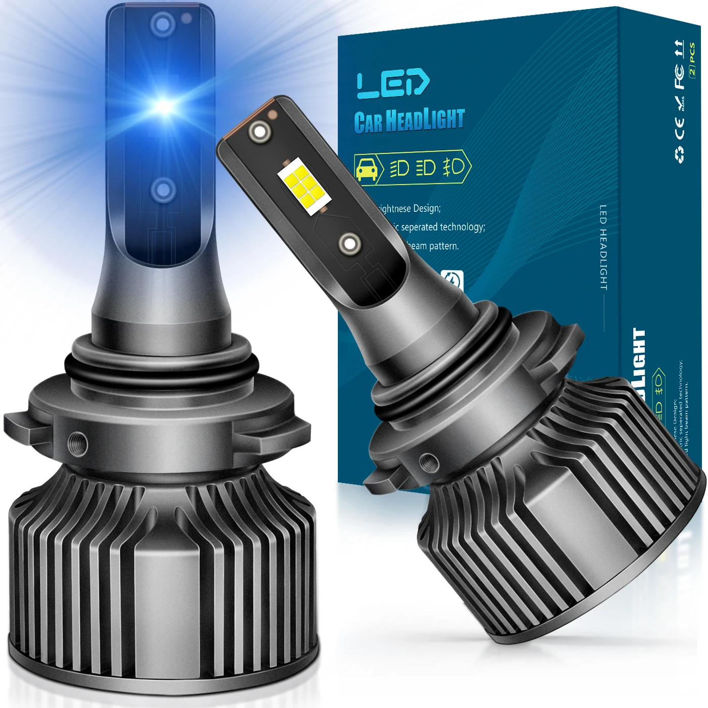Blue super bright LED headlight bulb 50W 12V car bulb far and near light H1 H4 H7 9012 880 H11LED headlight 9005 9006
Blue super bright LED headlight bulb 50W 12V car bulb far and near light H1 H4 H7 9012 880 H11LED headlight 9005 9006