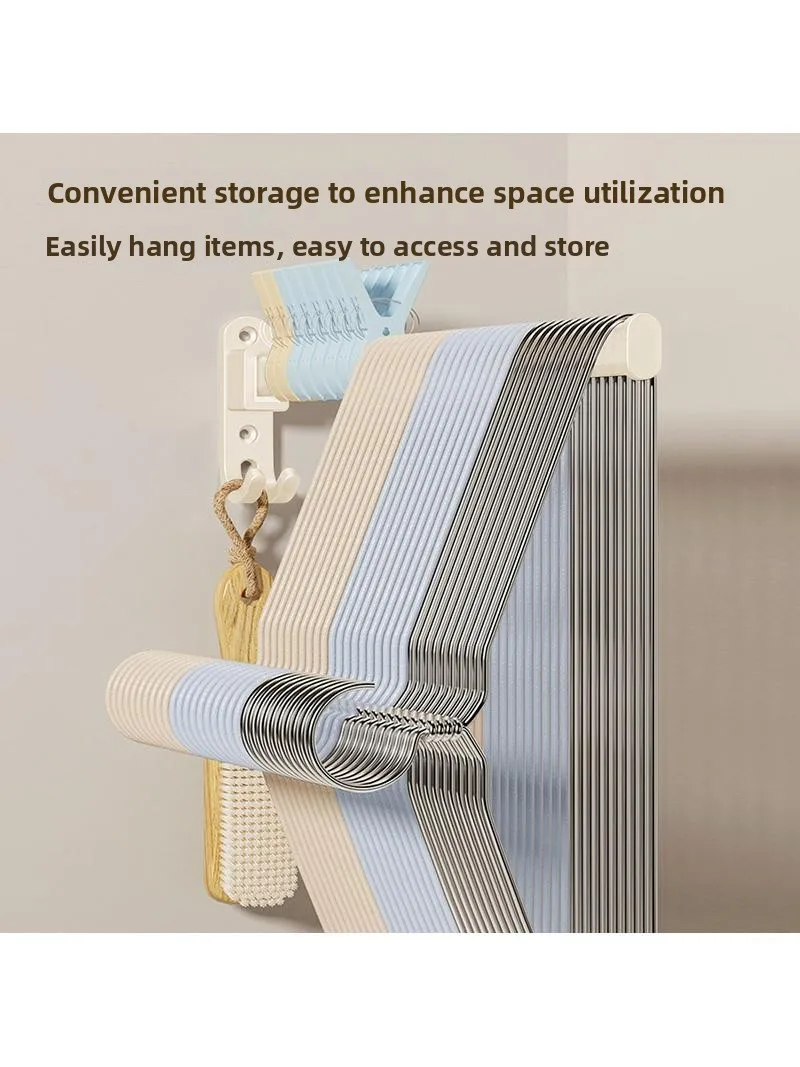 Thiened Wall-Mounted Clothes Hanger Creative StorageNo-Drilling Aluminum Alloy Home Use Staing Clothes Drng
Thiened Wall-Mounted Clothes Hanger Creative StorageNo-Drilling Aluminum Alloy Home Use Staing Clothes Drng