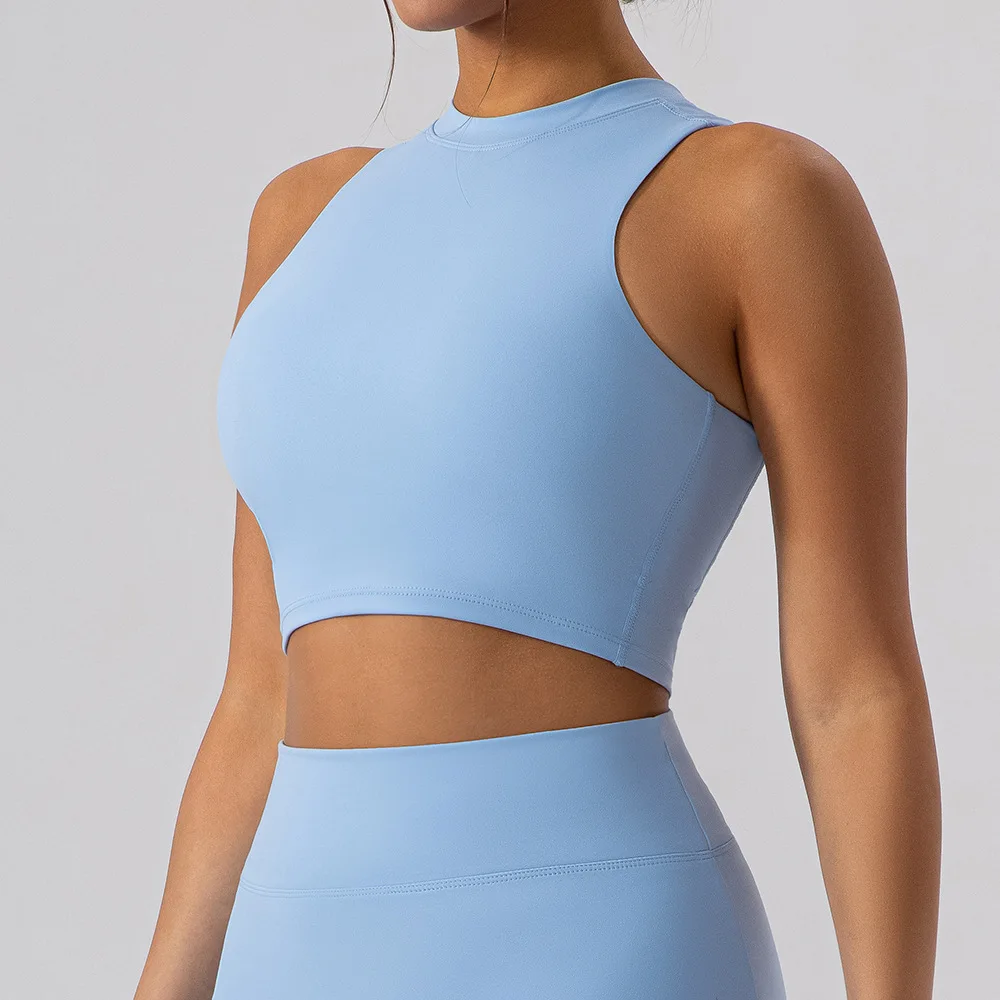 Maxdutti Summer T-shirt Camis Half High Neck Breathable Yoga Suit For Women Outdoor Running And Fitness Vest Outdoor Dance Tops
Maxdutti Summer T-shirt Camis Half High Neck Breathable Yoga Suit For Women Outdoor Running And Fitness Vest Outdoor Dance Tops