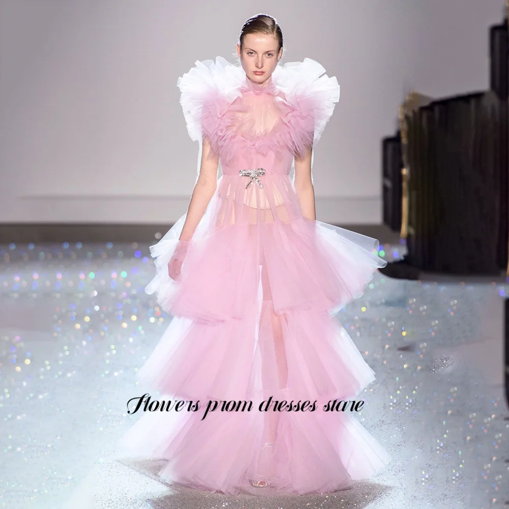 Flowers A Line Prom Dress High Collar Evening Dress Illusion Beaded Belt Ruffled Party Dress for Women vestidos de fiesta
Flowers A Line Prom Dress High Collar Evening Dress Illusion Beaded Belt Ruffled Party Dress for Women vestidos de fiesta