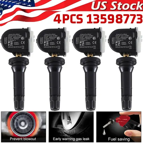 4 個純正 TPMS タイヤ空気圧センサー OEM 13598773 ビュイック キャデラック シボレー用