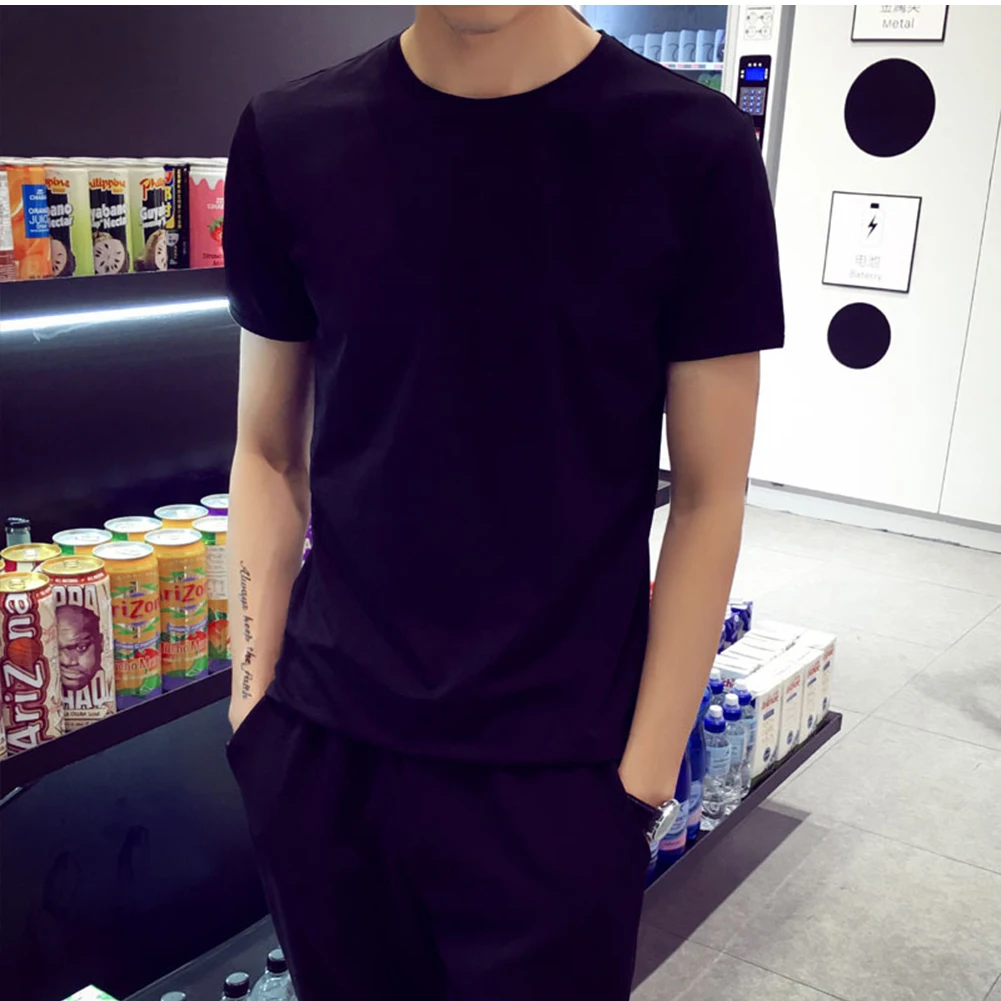 Fashion Men T-Shirts Summer Solid Color O-neck T-shirt Casual All Match Breathable Short Sleeve Men Tops
Fashion Men T-Shirts Summer Solid Color O-neck T-shirt Casual All Match Breathable Short Sleeve Men Tops
