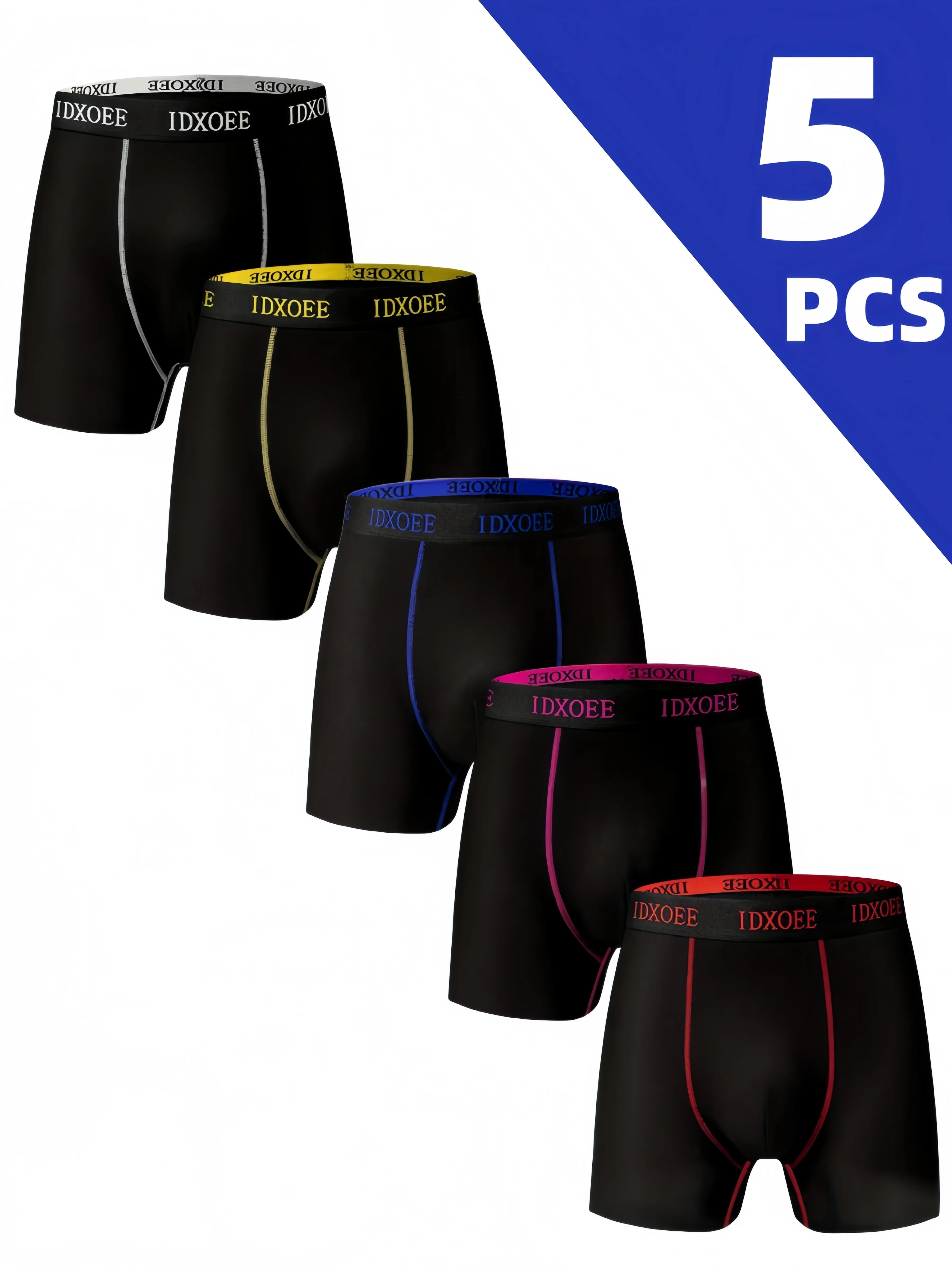 5 PCS Men's Boxer Briefs & Shorts - Breathable Quick-Dry Moisture-Wicking Underwear for Gym, Boxing & Casual Wear
5 PCS Men's Boxer Briefs & Shorts - Breathable Quick-Dry Moisture-Wicking Underwear for Gym, Boxing & Casual Wear