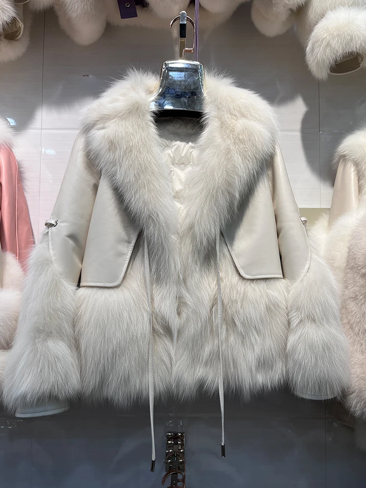 2023 Autumn Winter Warm Female Coat Outwear Women Real Natural Fox Fur Coat Geniune Leather Goose Down Jacket Luxury Thick
2023 Autumn Winter Warm Female Coat Outwear Women Real Natural Fox Fur Coat Geniune Leather Goose Down Jacket Luxury Thick